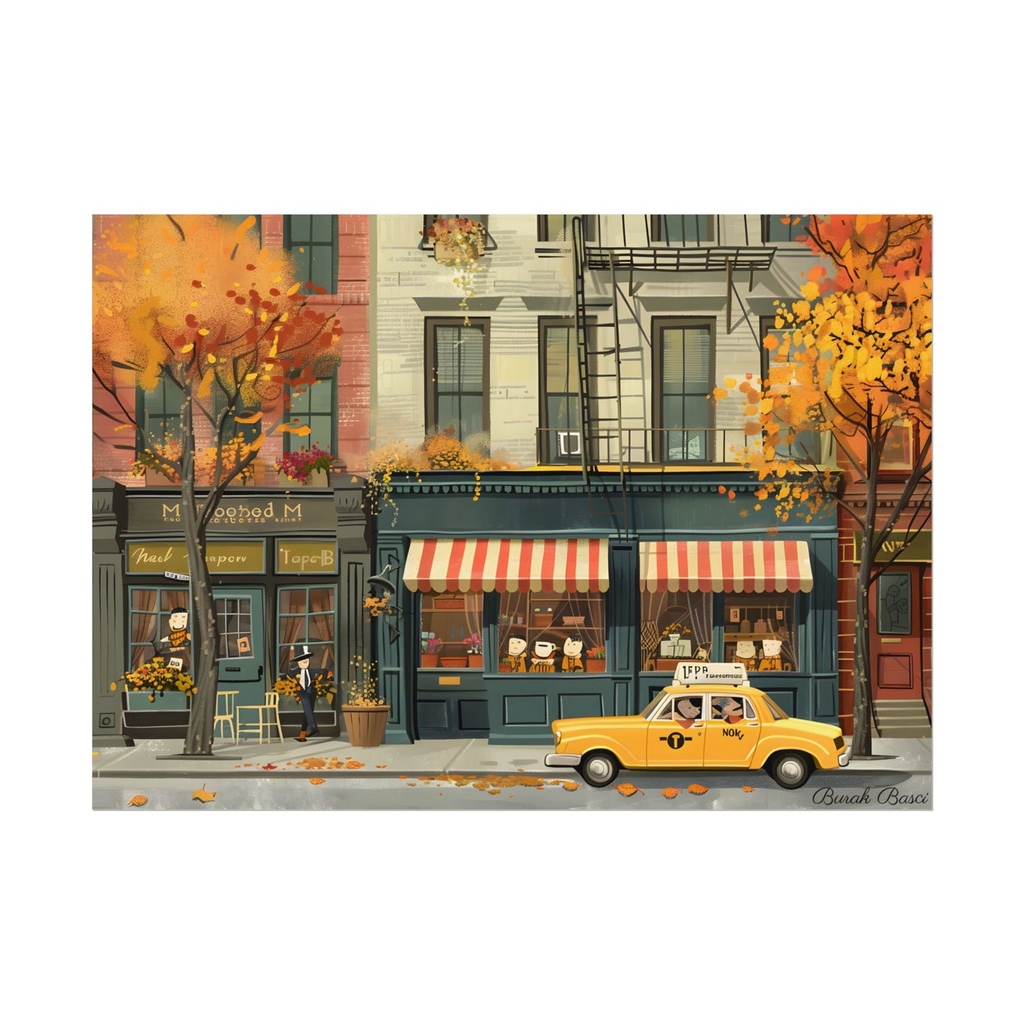 Whimsical Yellow Dreams: Playful Building Digital Art - Poster