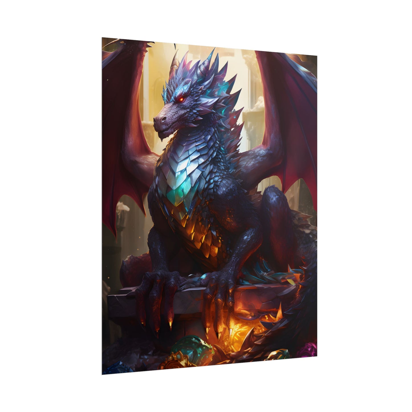 Ancient Dragon's Majestic Lair: Fantasy Guardians of Old - Poster