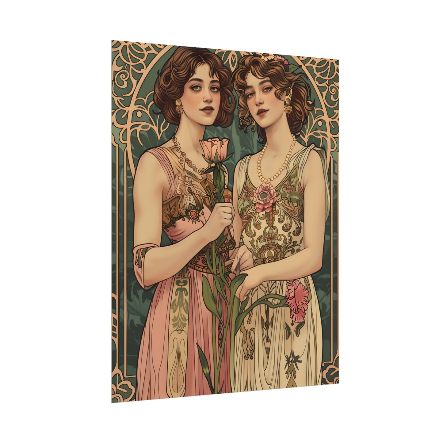 Women in Harmony: Primrose Bloom Artwork - Poster