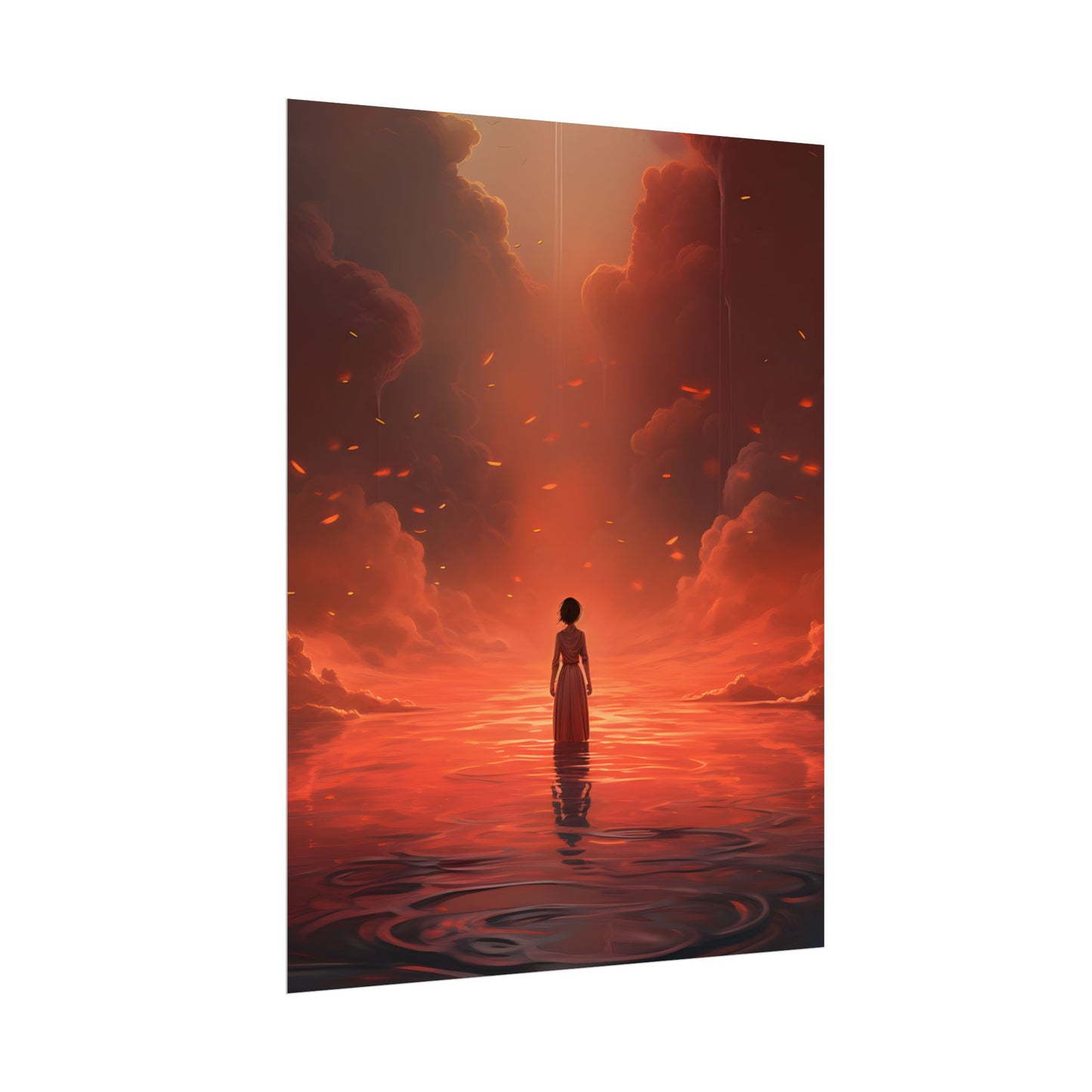 Vibrant Sunflower in Full Bloom: Outdoor Artwork - Poster