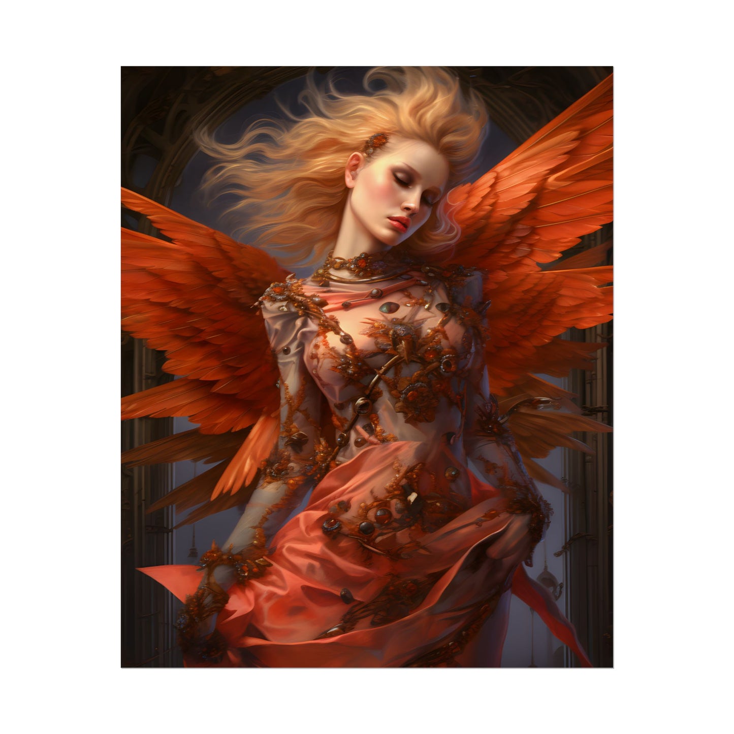 The Guardian: Muscular Protector Statue in Armor - Poster