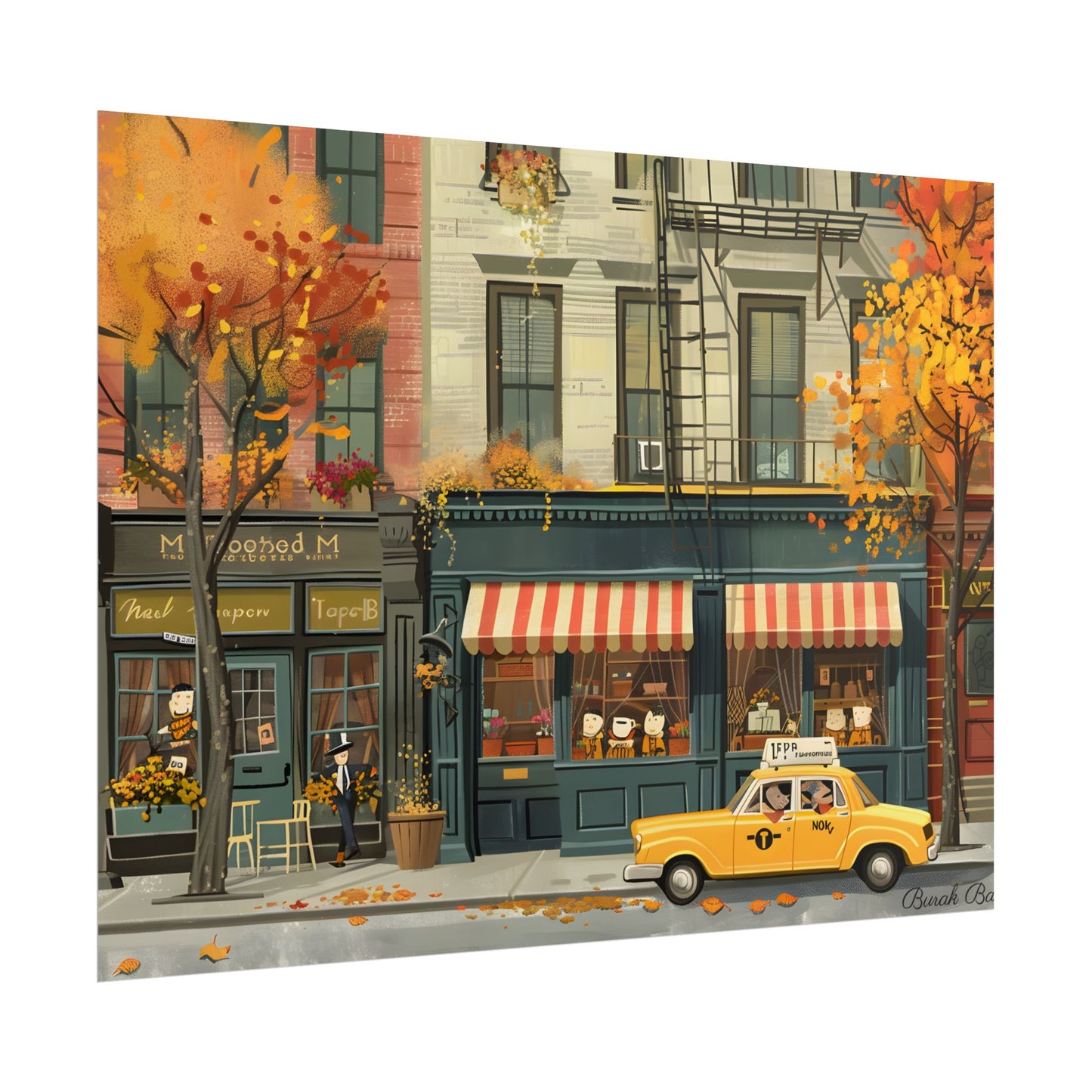 Whimsical Yellow Dreams: Playful Building Digital Art - Poster