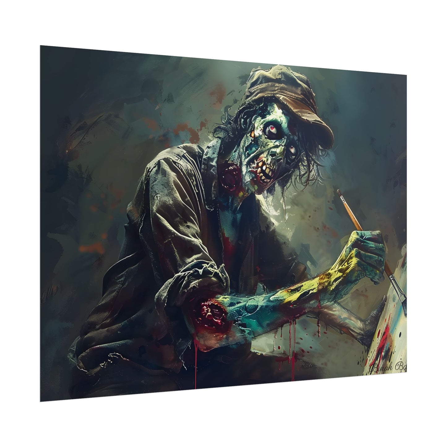 Zombie Horror Original Art: Original Artwork - Poster