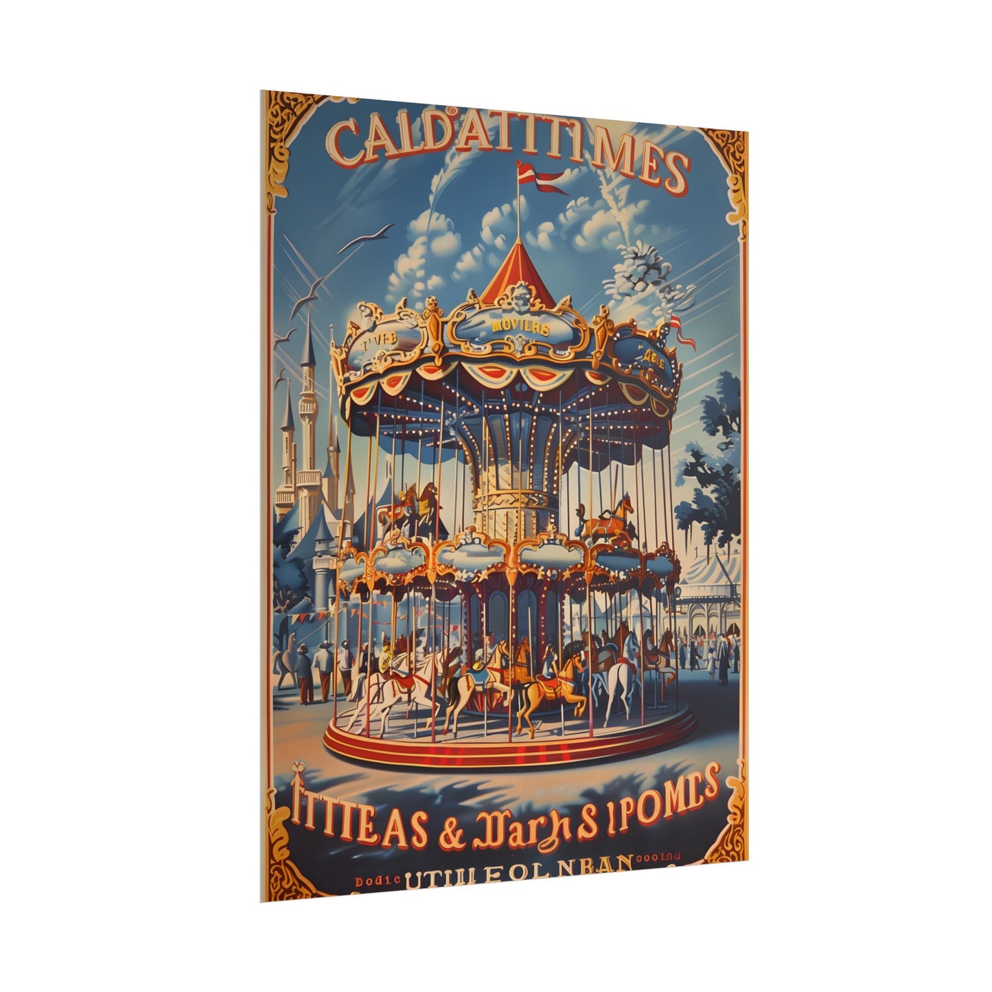 Vintage Disney Attraction: Retro-Themed Artwork - Poster