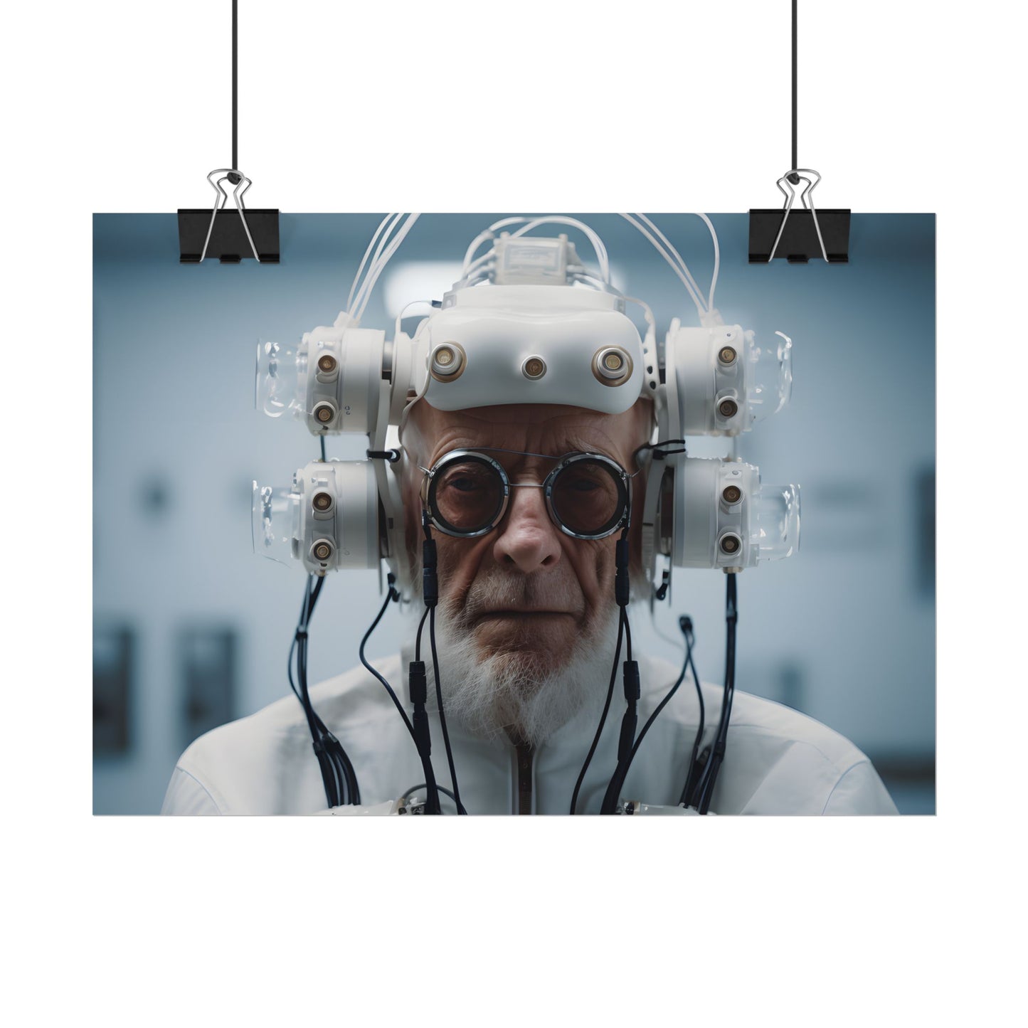 Futuristic Wisdom: A Senior's Tech Connection - Poster