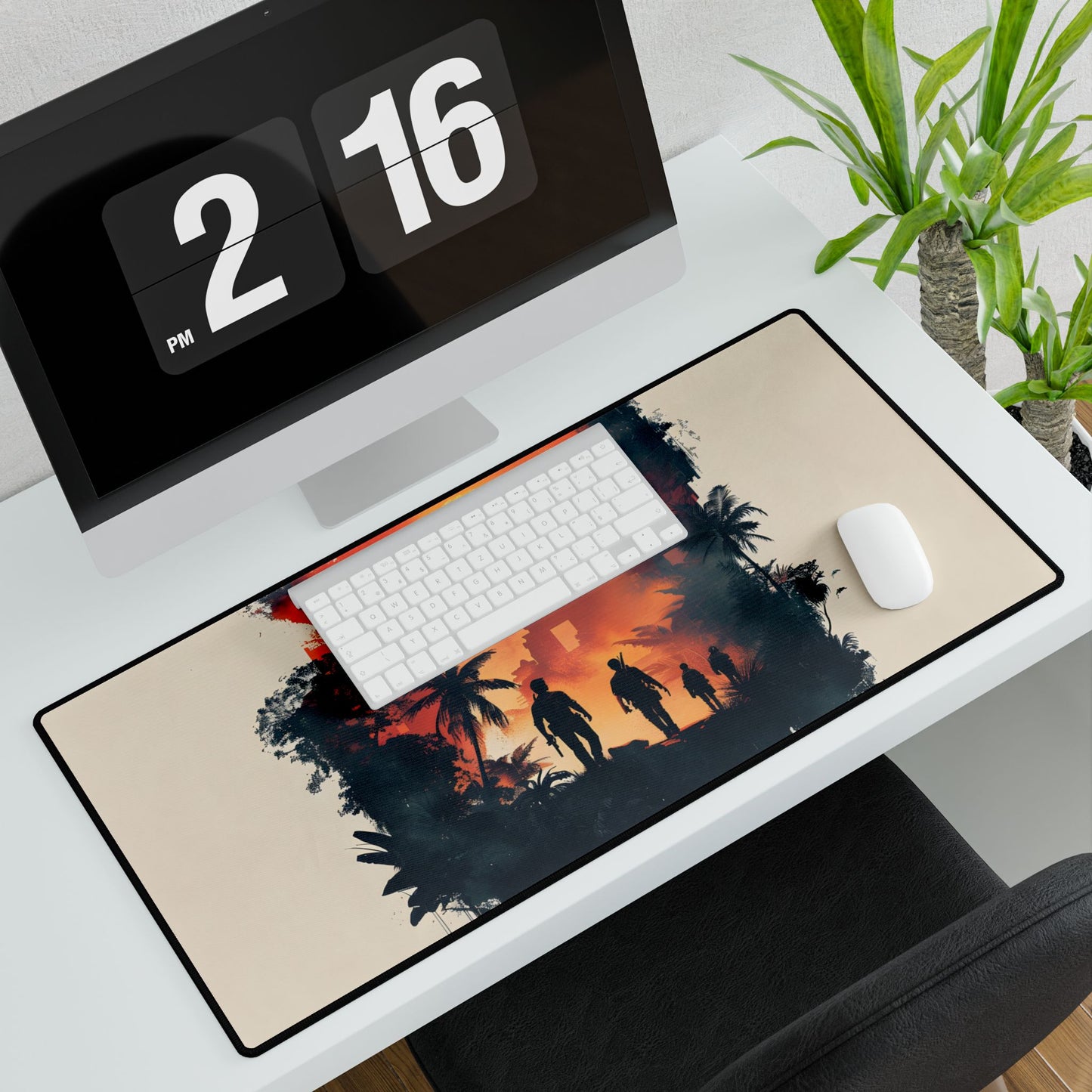 Nathan Drake's Adventure: Minimalist Illustration - Desk Mat
