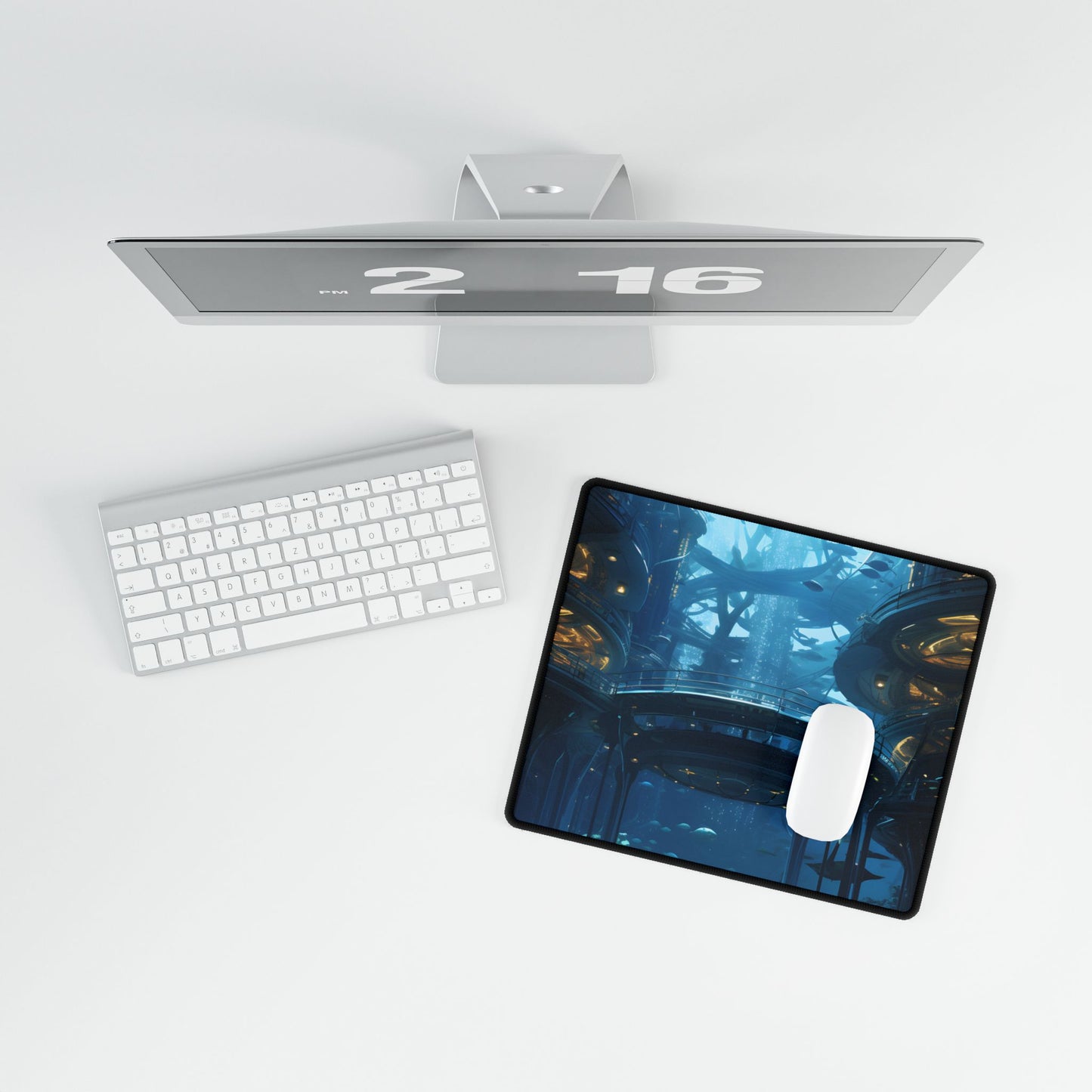Advanced Underwater City: Visionary Metropol in the Future - Desk Mat