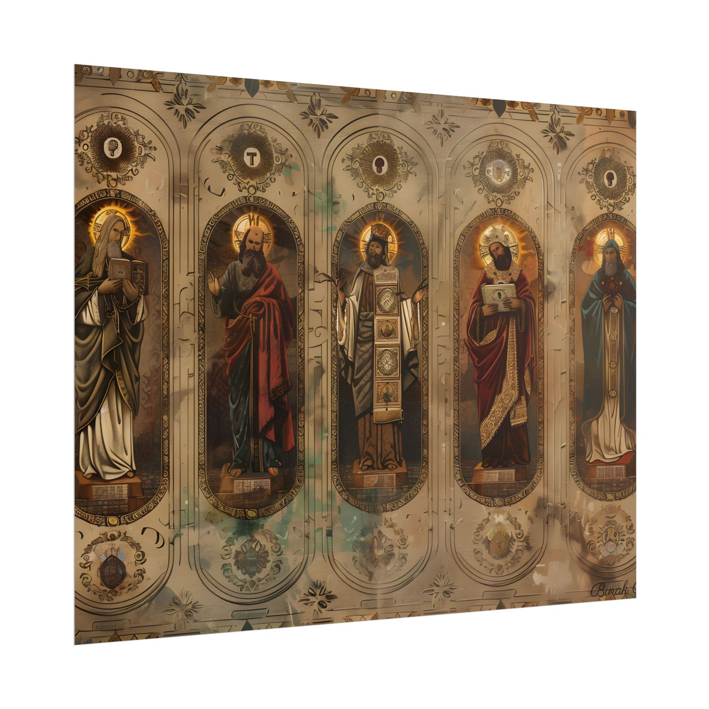Vintage Biblical Art: Traditional Wisdom Poster - Poster