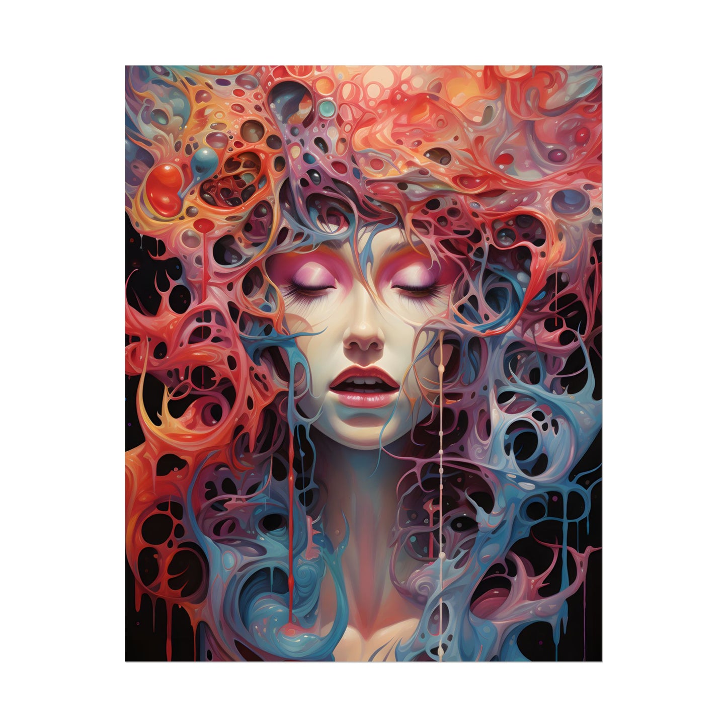 Tears in Reality: Surreal Portals Digital Art - Poster
