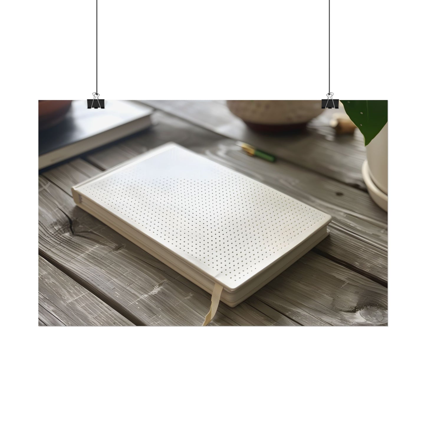 Minimalist Notebook: Embossed Dot Pattern Art - Poster