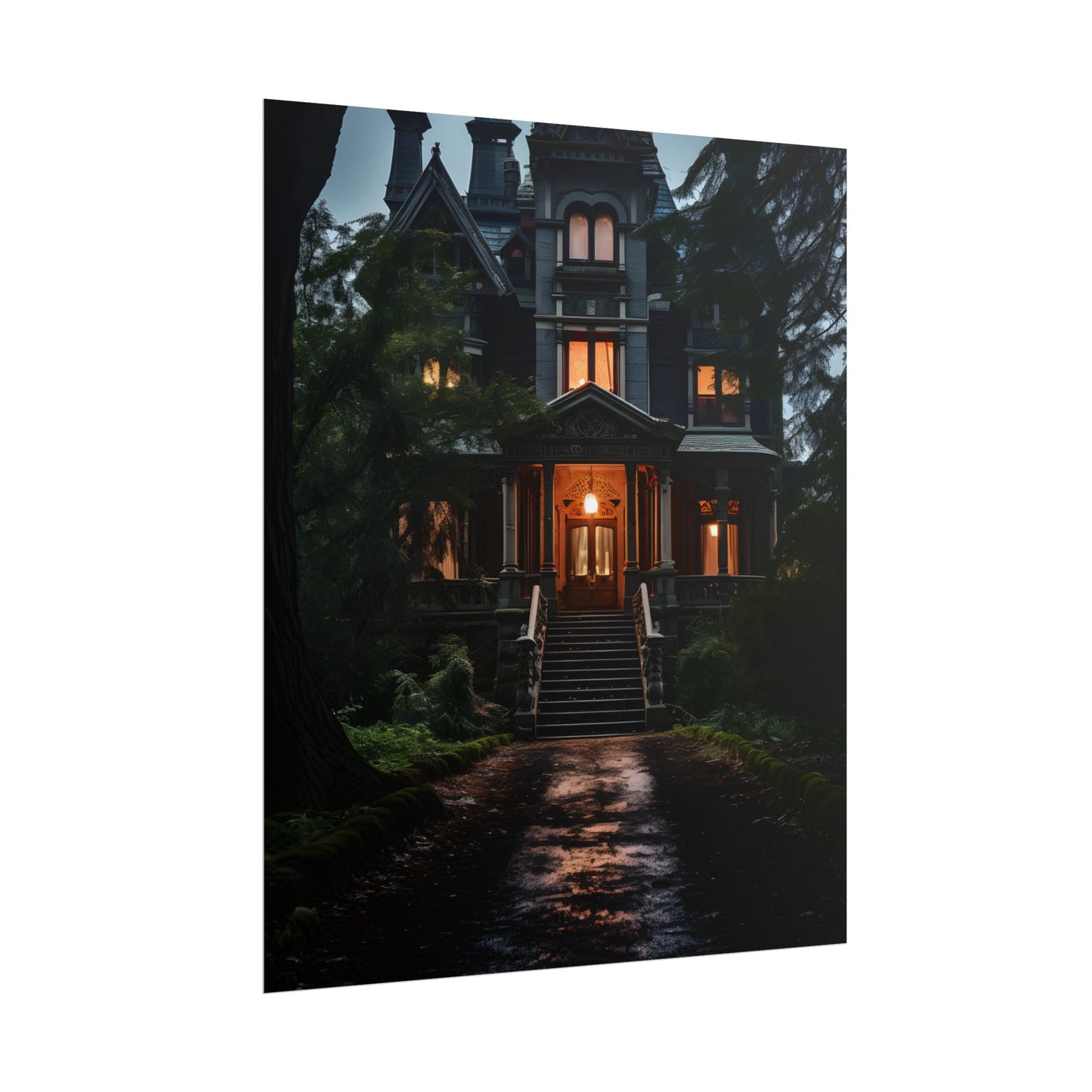 Haunted Mansion Abode: Spooky Victorian Atmosphere - Poster