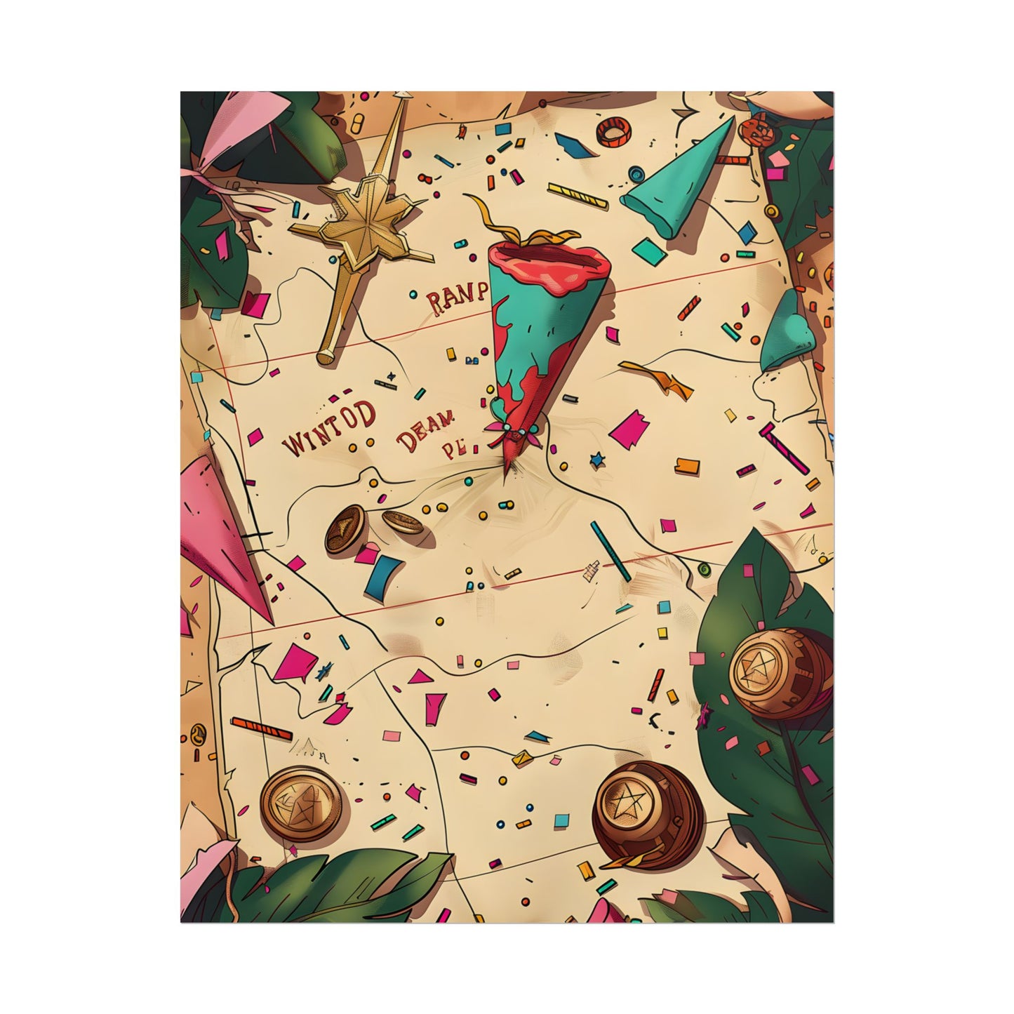 Whimsical Portrait with a Large Nose - Poster