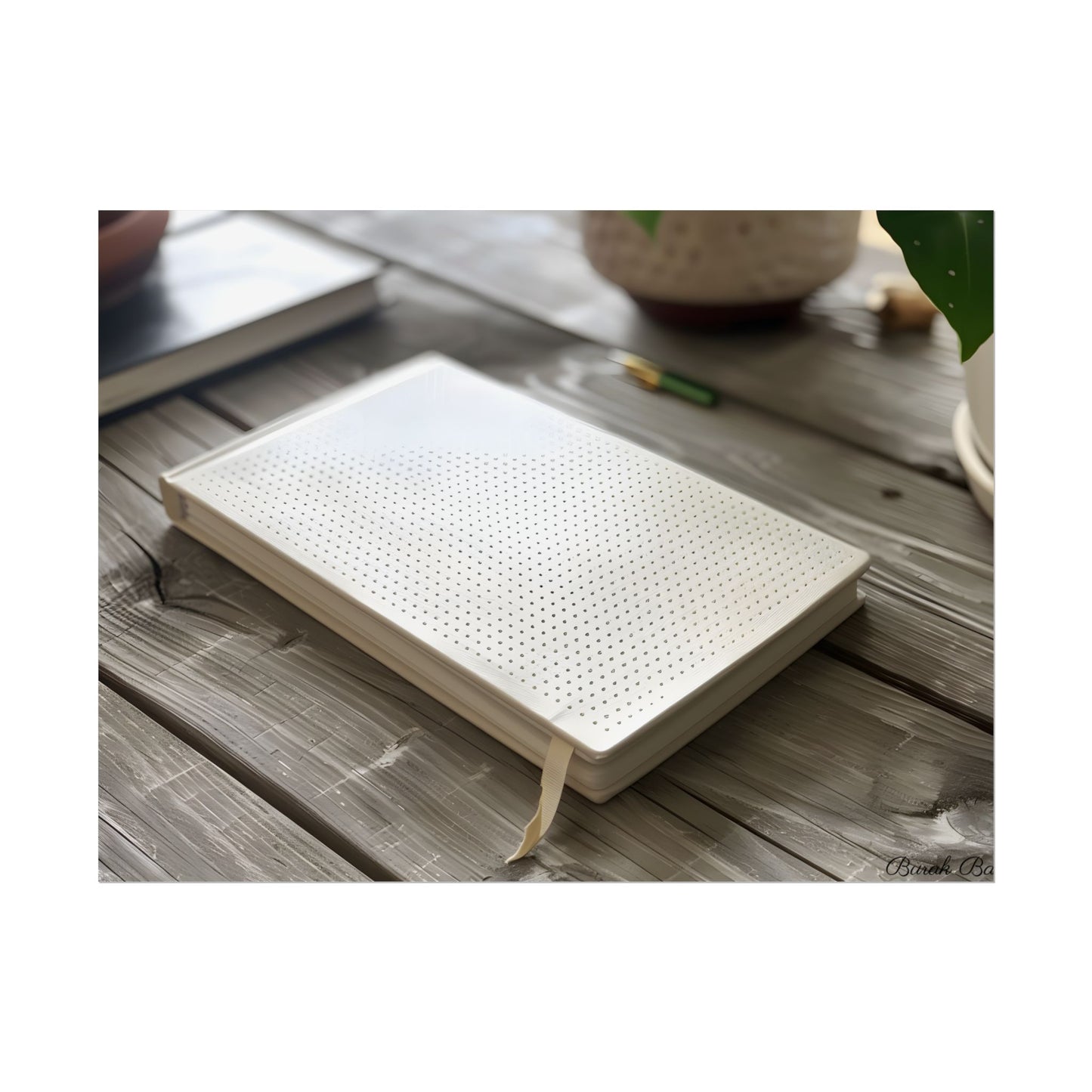 Minimalist Notebook: Embossed Dot Pattern Art - Poster