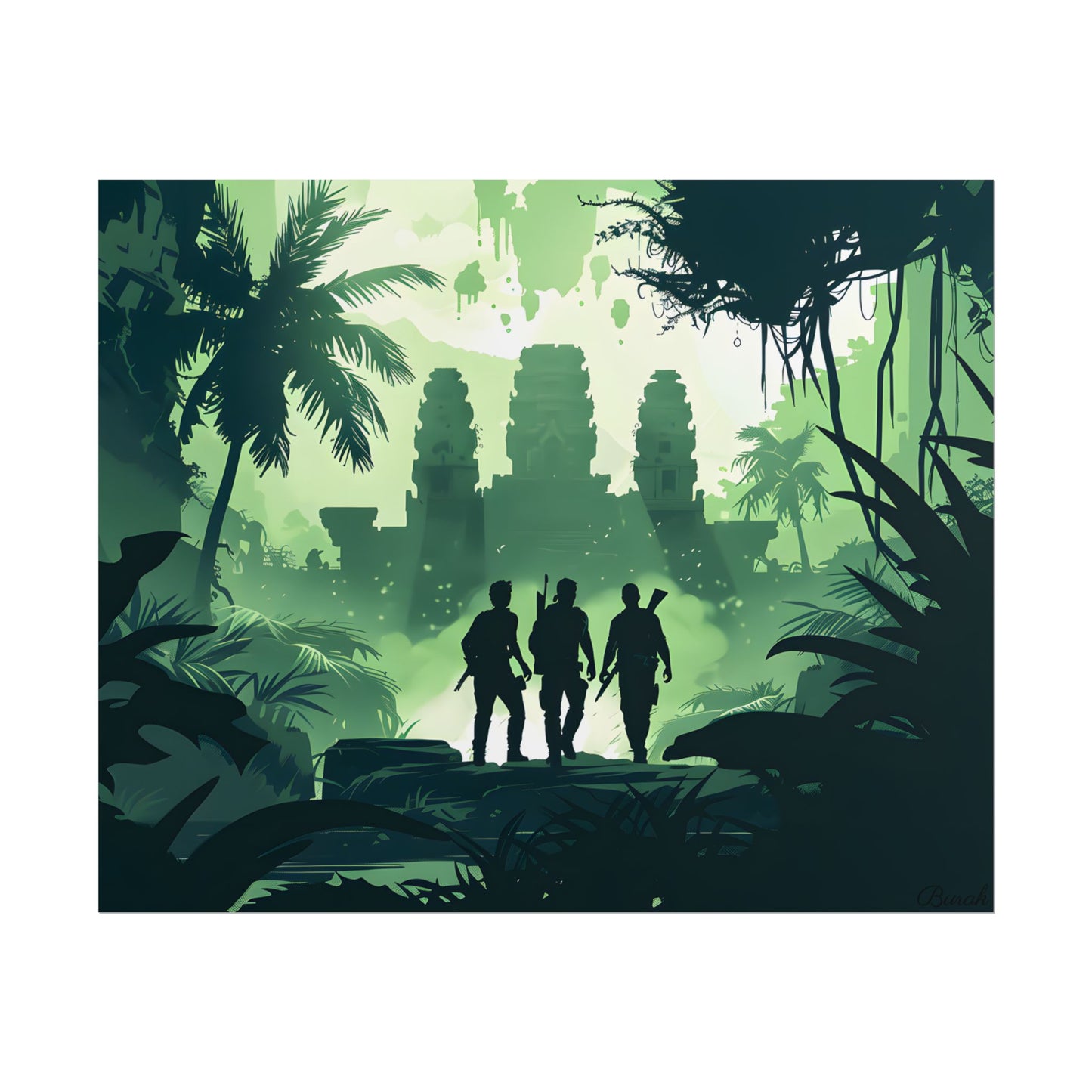 Young Adventurer: Minimalist Digital Portrait - Poster