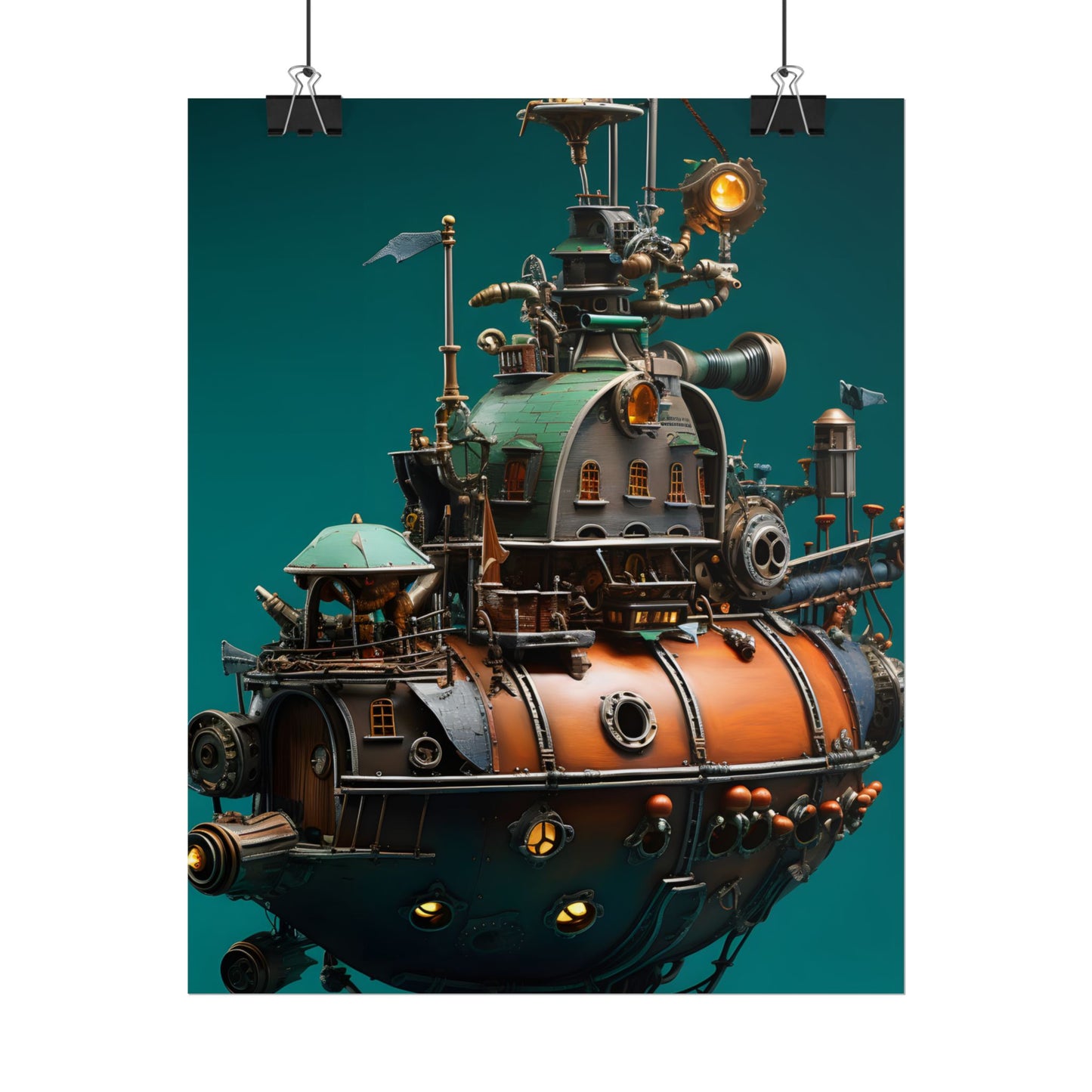 Steampunk Undersea Journey with Captain Nemo's Nautilus - Poster