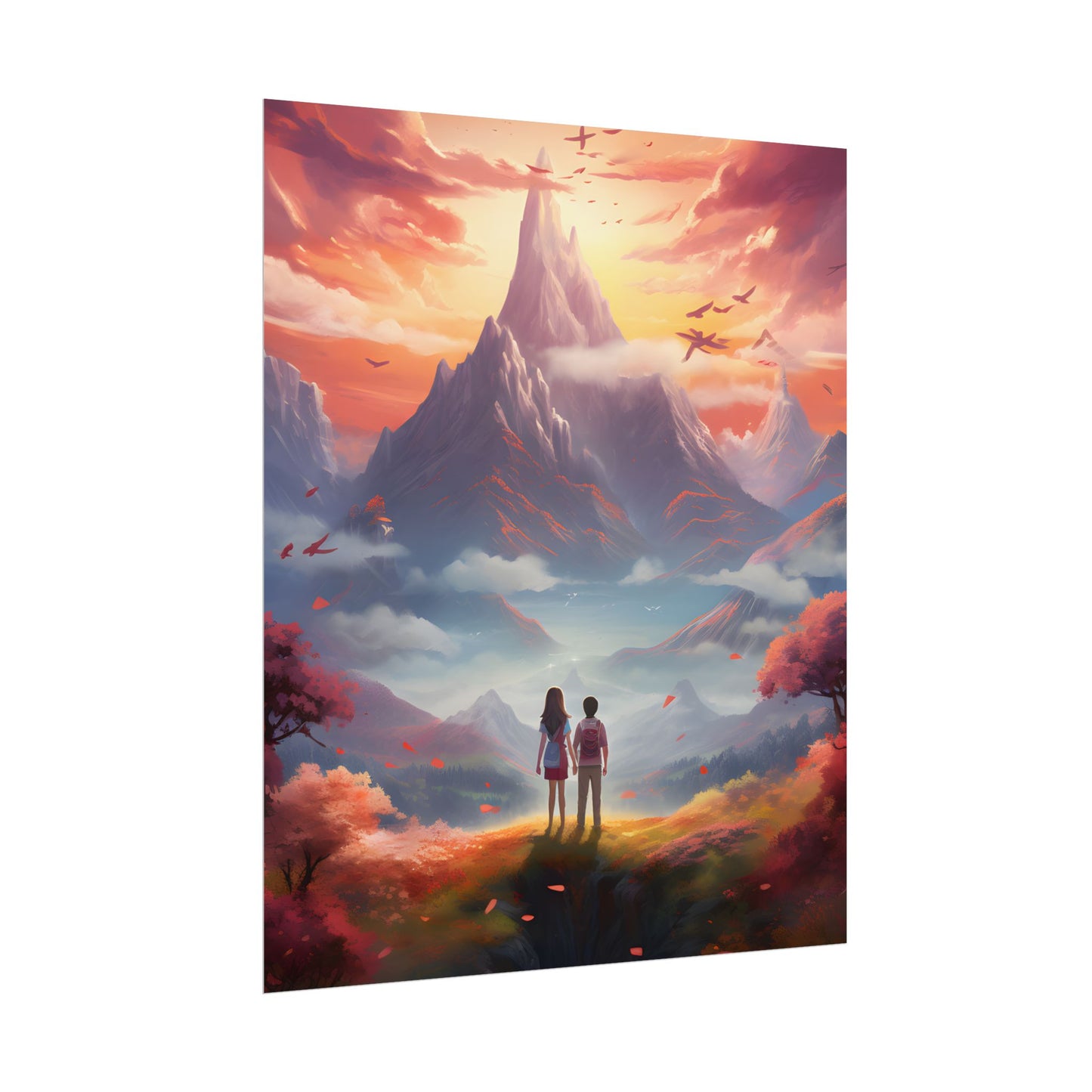 Peaceful Meadow: Children's Serene Moment - Poster