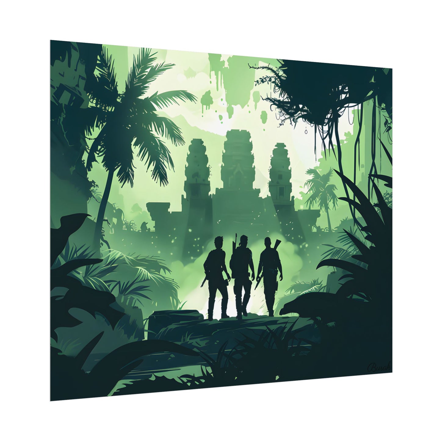 Young Adventurer: Minimalist Digital Portrait - Poster