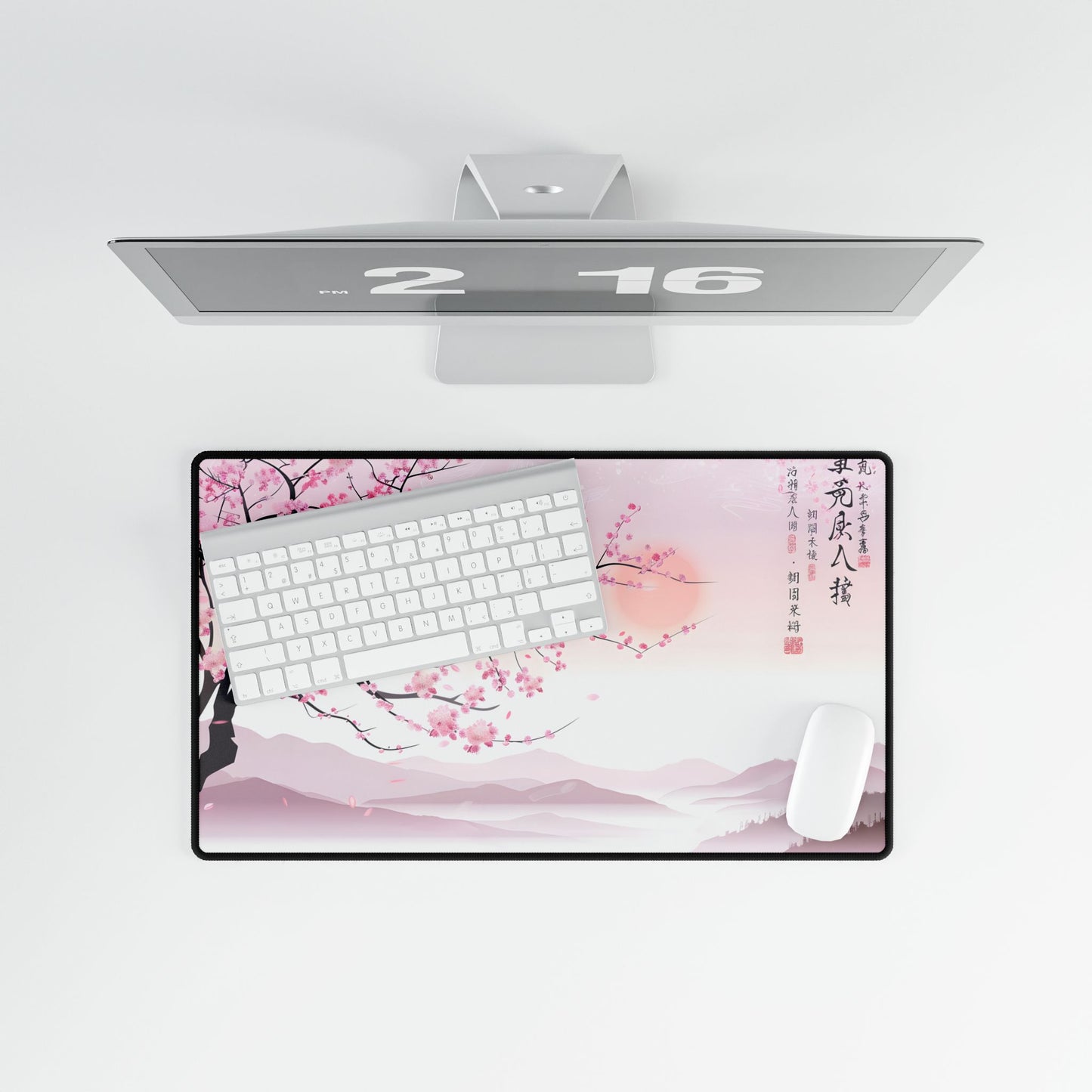 Cherry Blossom Beauty: Japanese Nature Art - Desk Mat