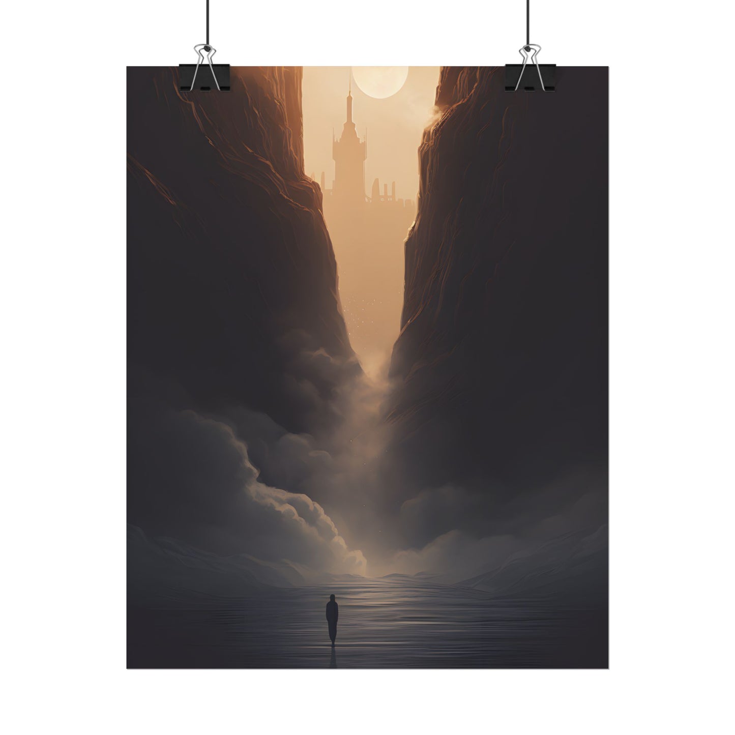 Textured Light Circle: Photographic Art Study - Poster
