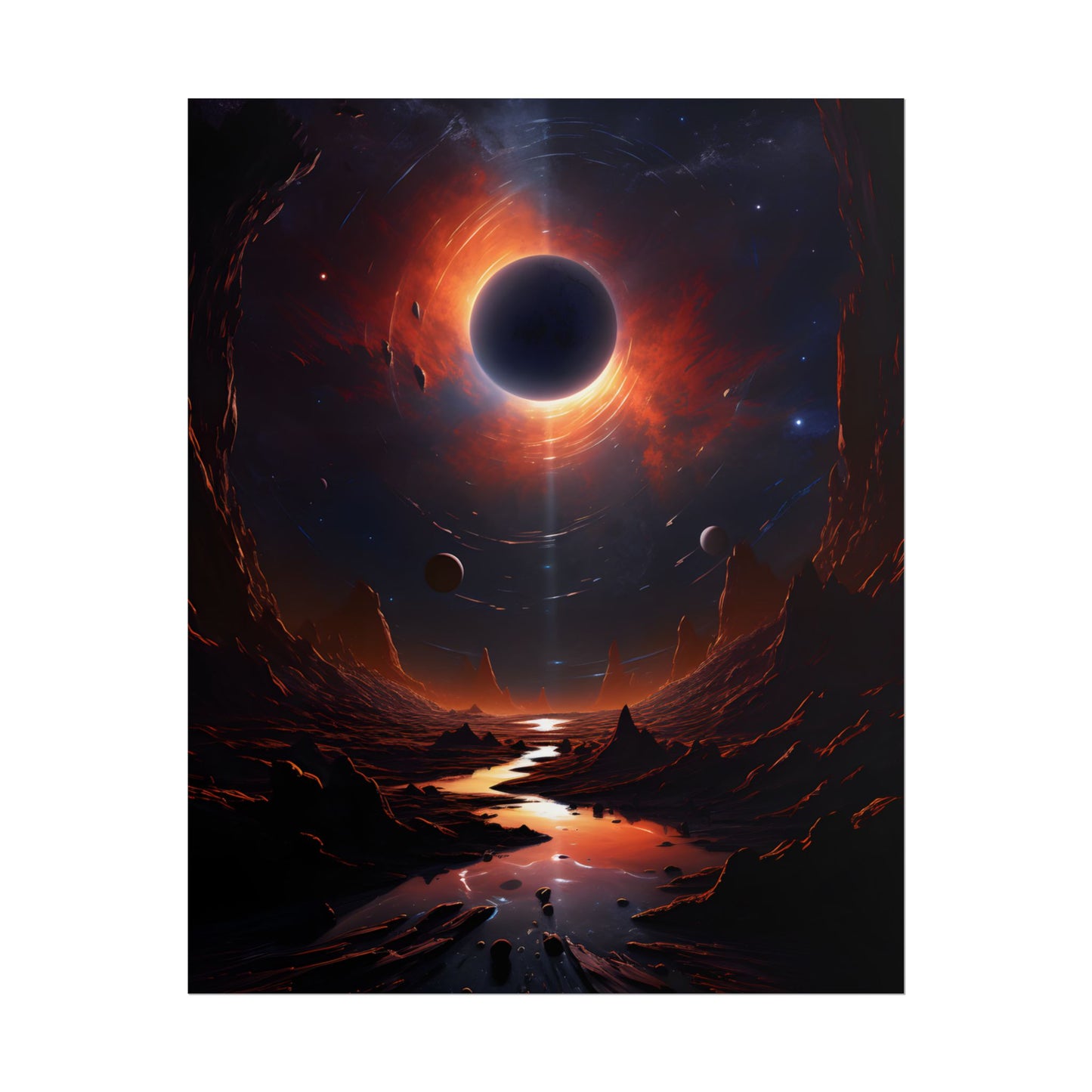 Vibrant Black Hole Cosmic: A Massive Planet in Orbit - Poster