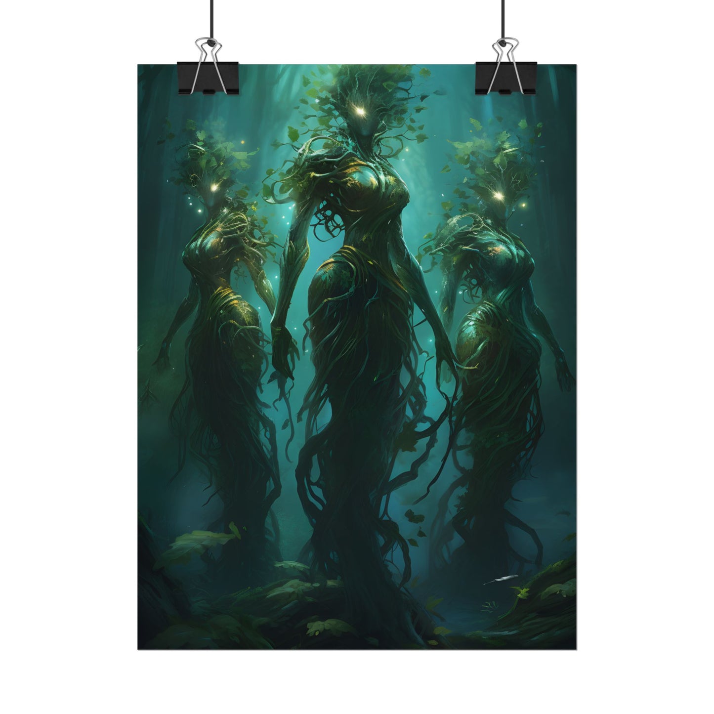 Mystical Forest Ancient Tree: Serene Nature Art - Poster