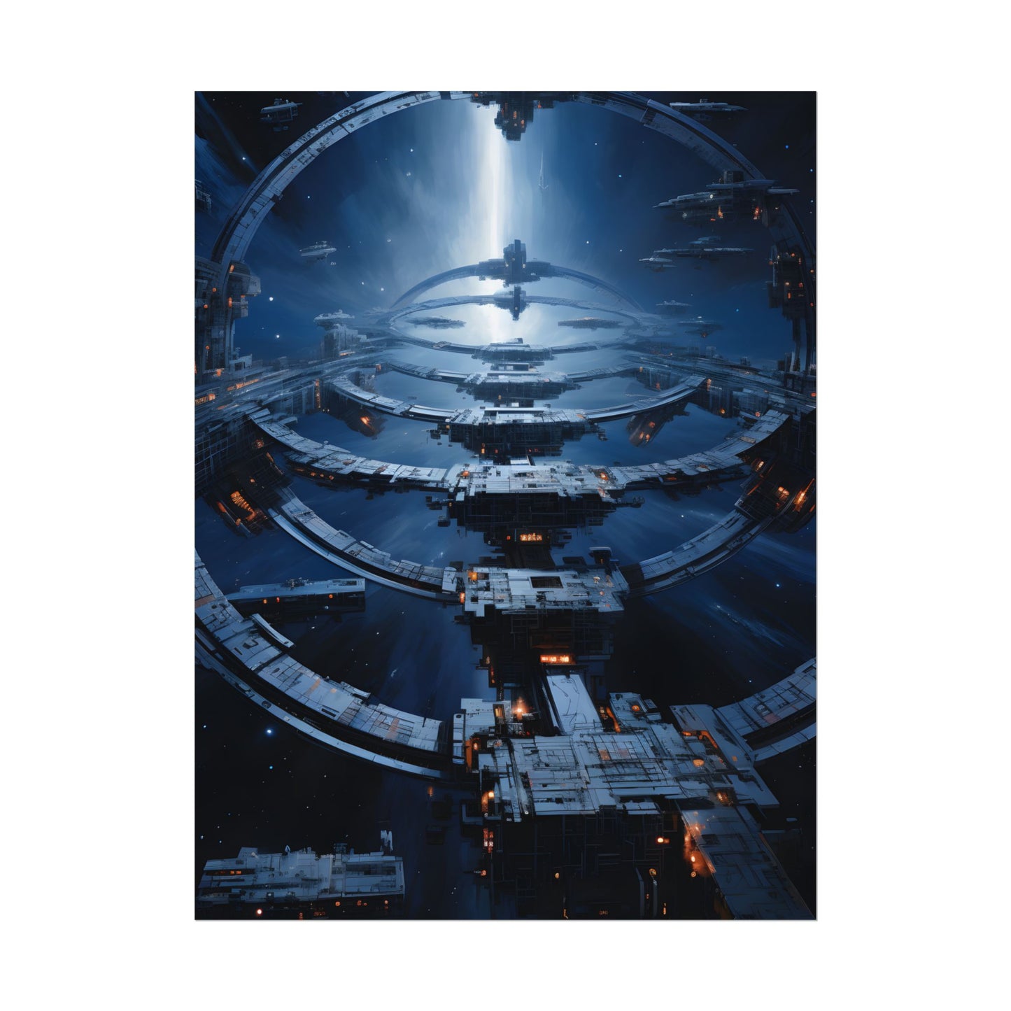 Aetherial Space Station: Massive Orbital Habitat - Poster