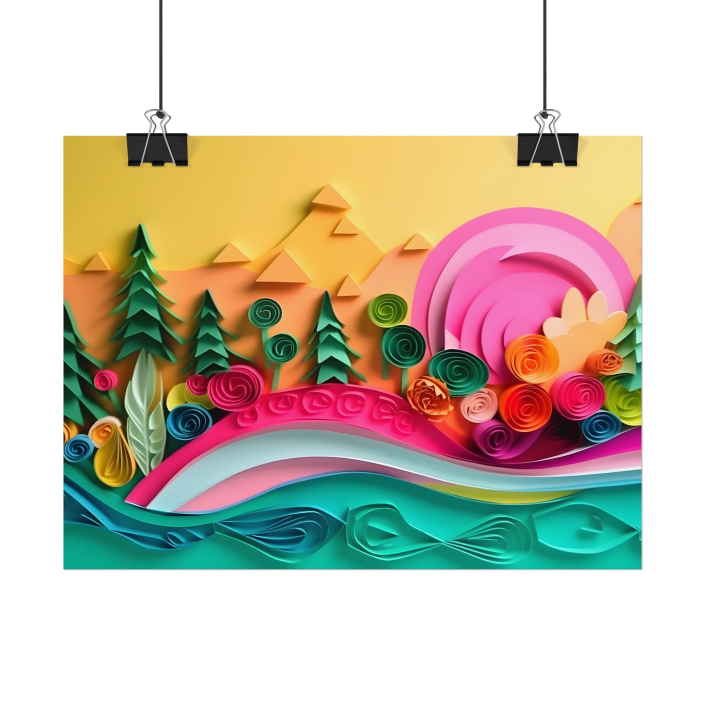 Magical Beach Sunset: Peaceful Landscape Art - Poster