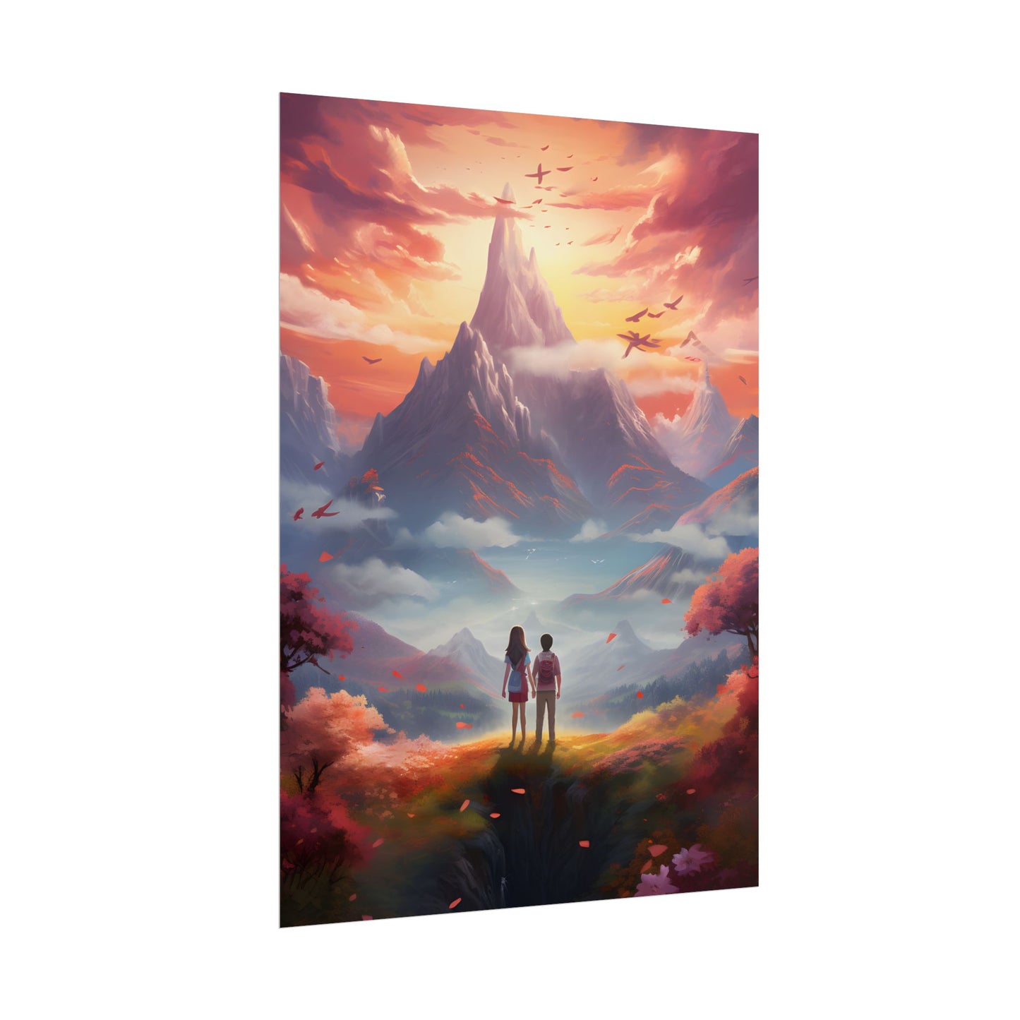 Peaceful Meadow: Children's Serene Moment - Poster