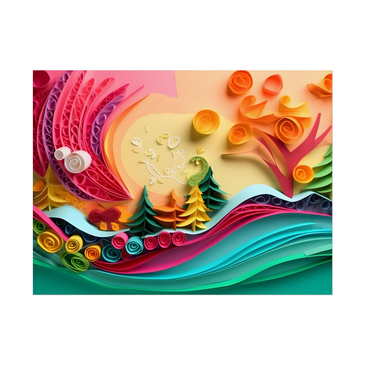 Paper Quilling Art: Creative Craftsmanship in Action - Poster
