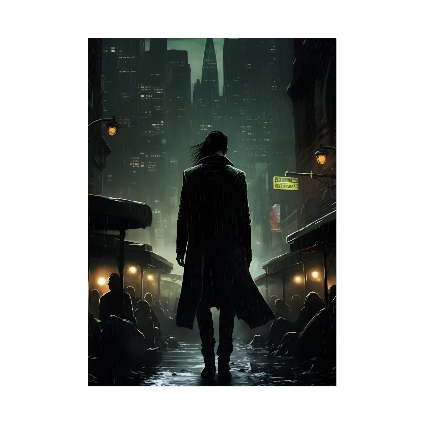 Urban Fantasy Detective: Noir City Night Art - Poster