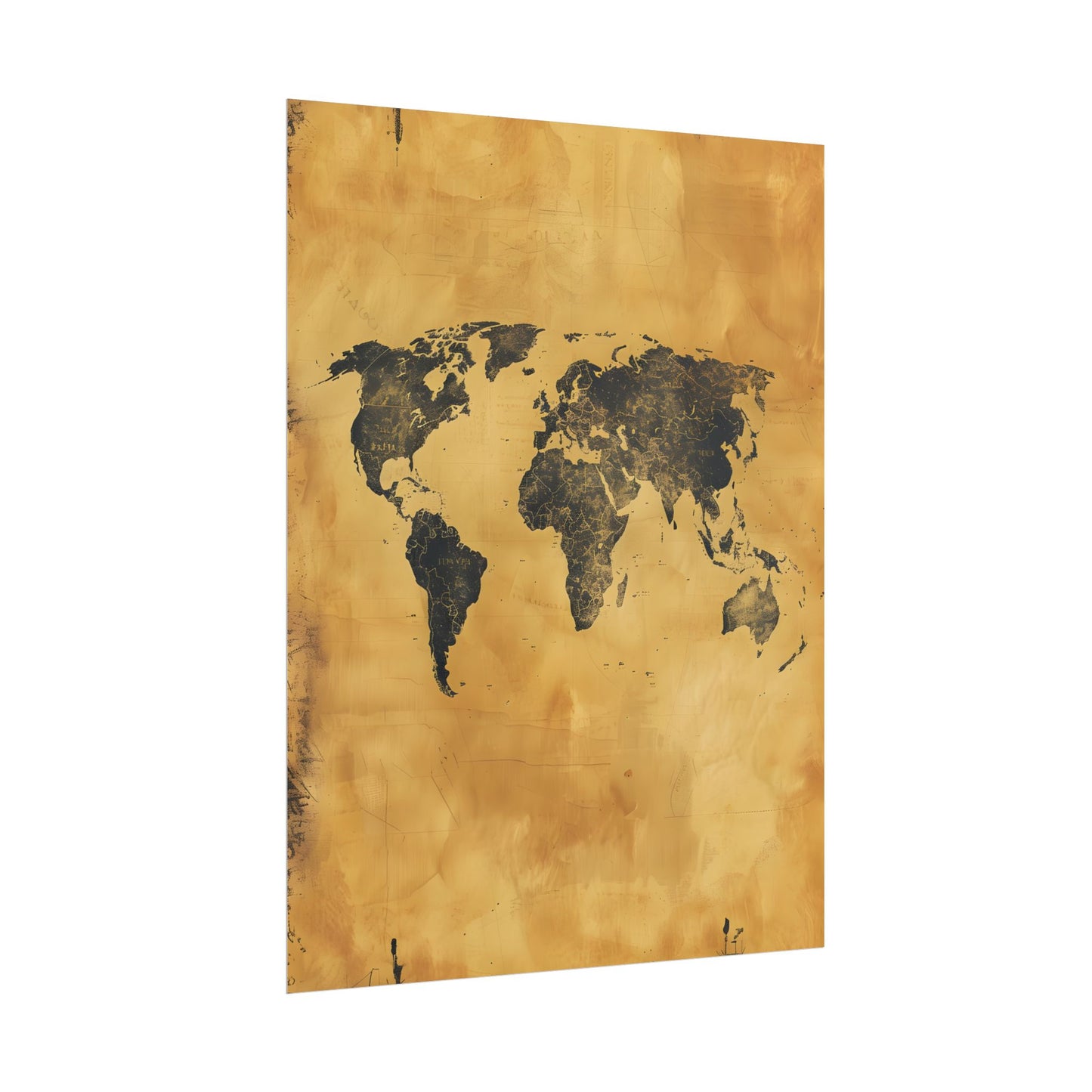 Vintage World Map: Decorative Art Piece - Poster
