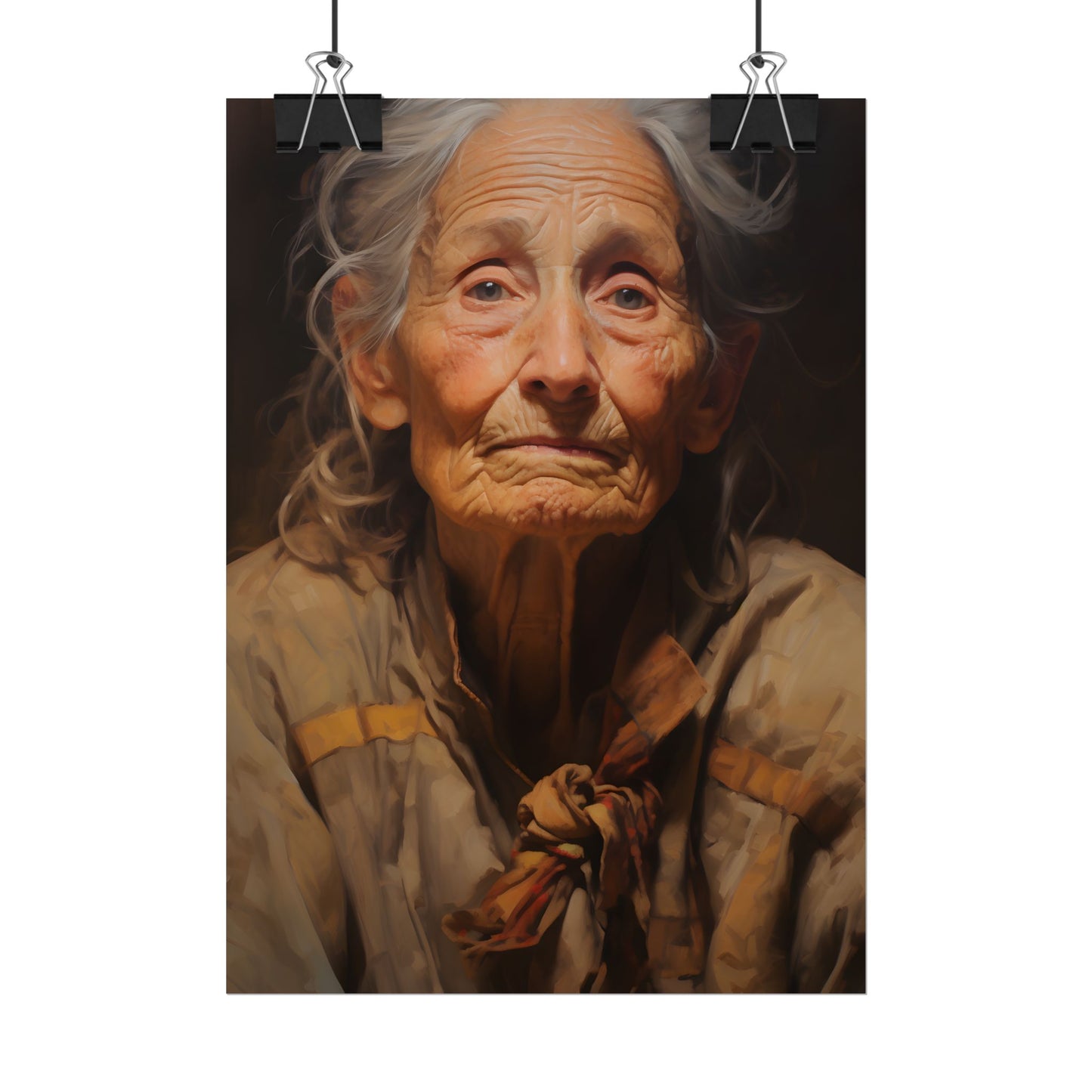 Wisdom of Age: Portrait of an Elderly Person - Poster