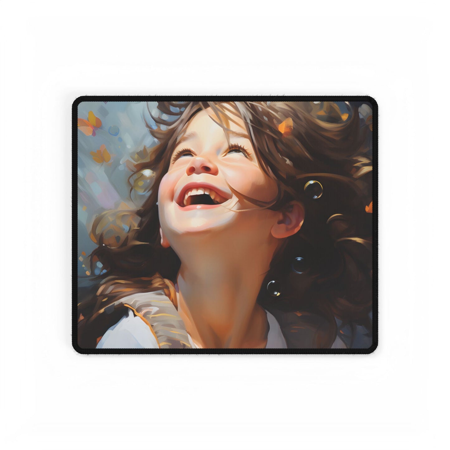 Capturing Childhood Innocence: Portrait of a Young Child - Desk Mat