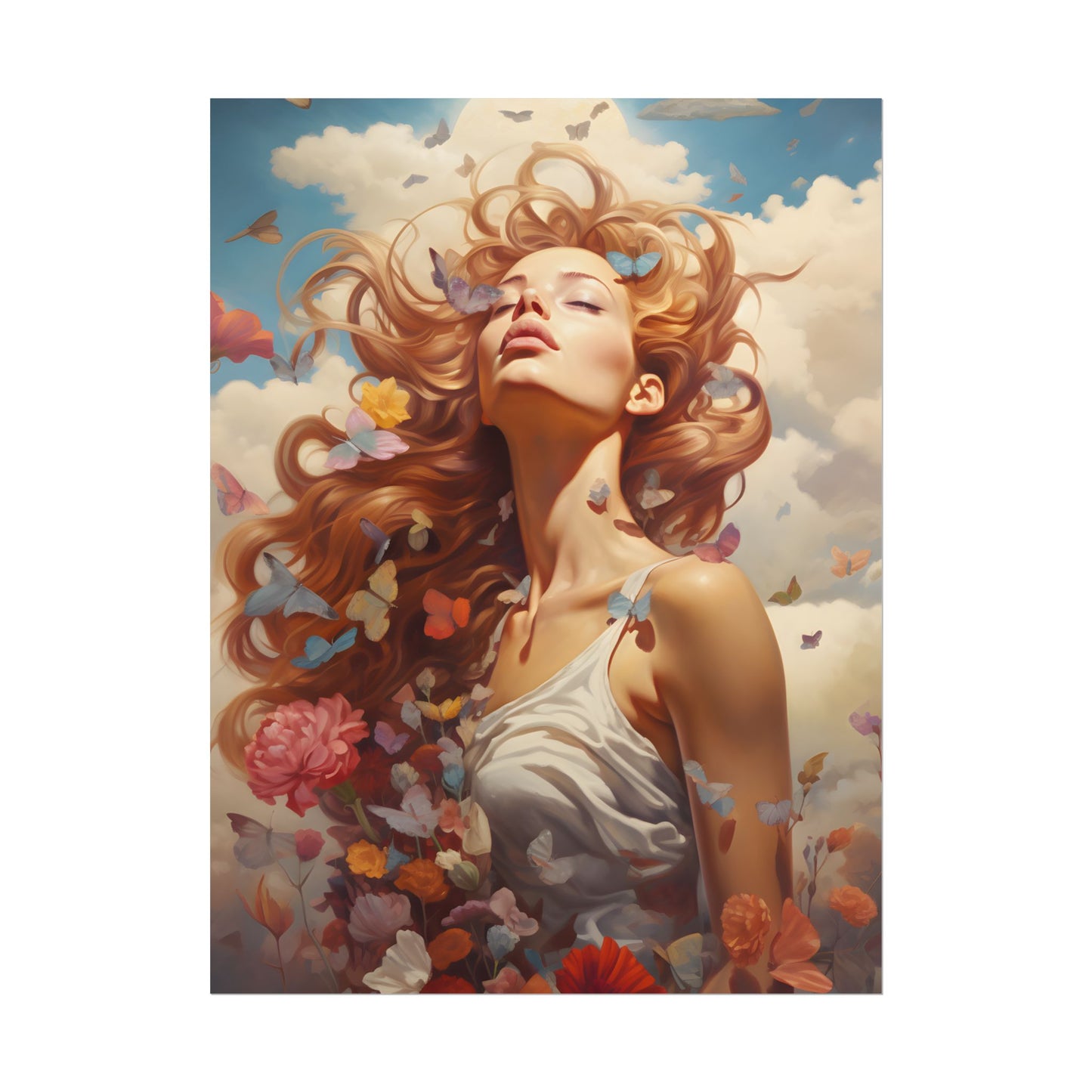 Vibrant Outdoor Cafe: Relaxed Atmosphere Artwork - Poster