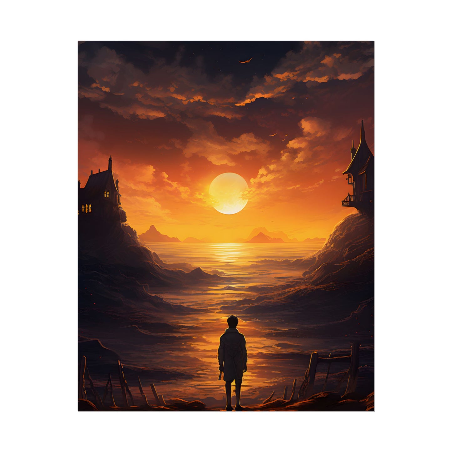 Peaceful Outdoor Moment: A Serene Scene of Human Connection - Poster
