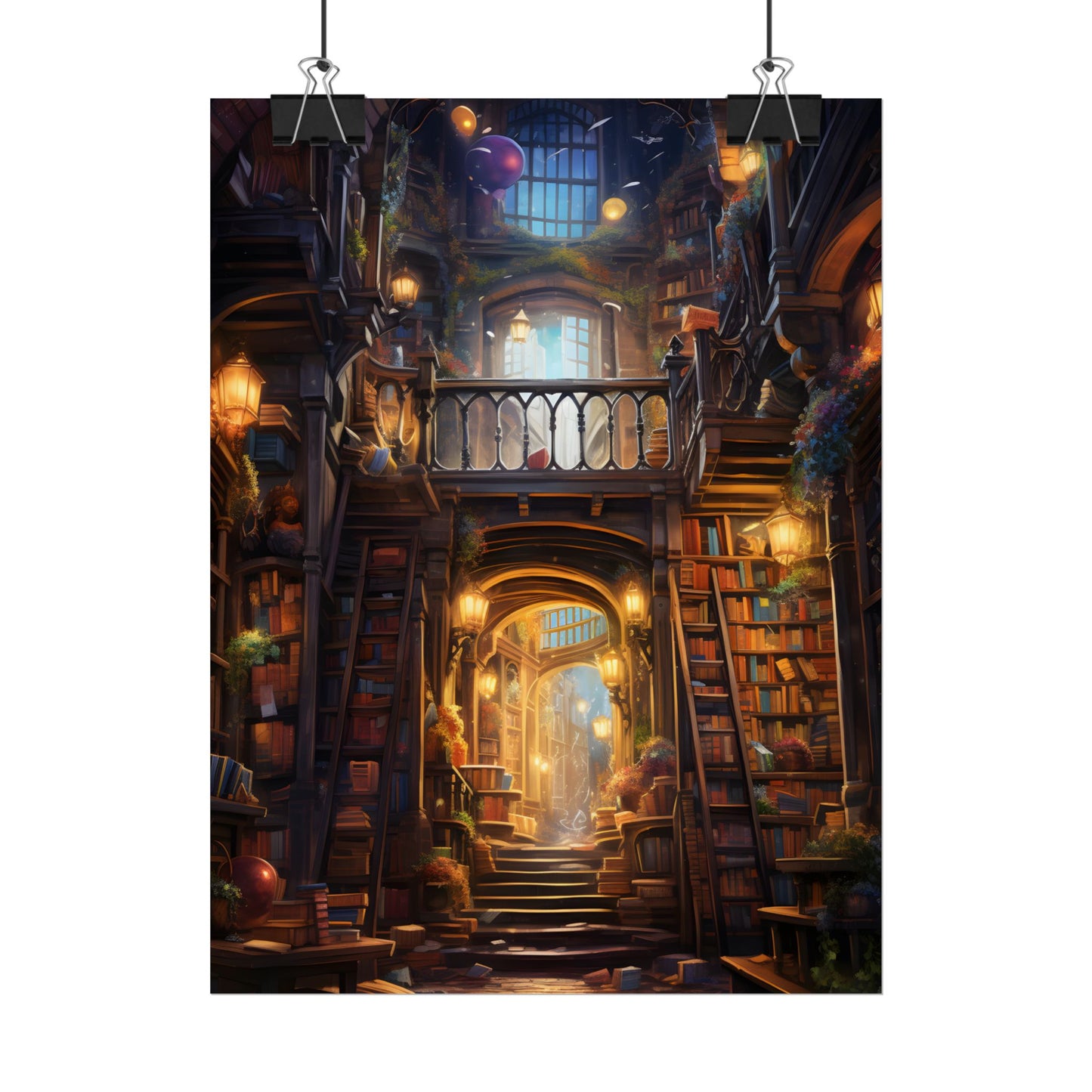 Cozy Magical Bookshop: Enchanting Artwork - Poster