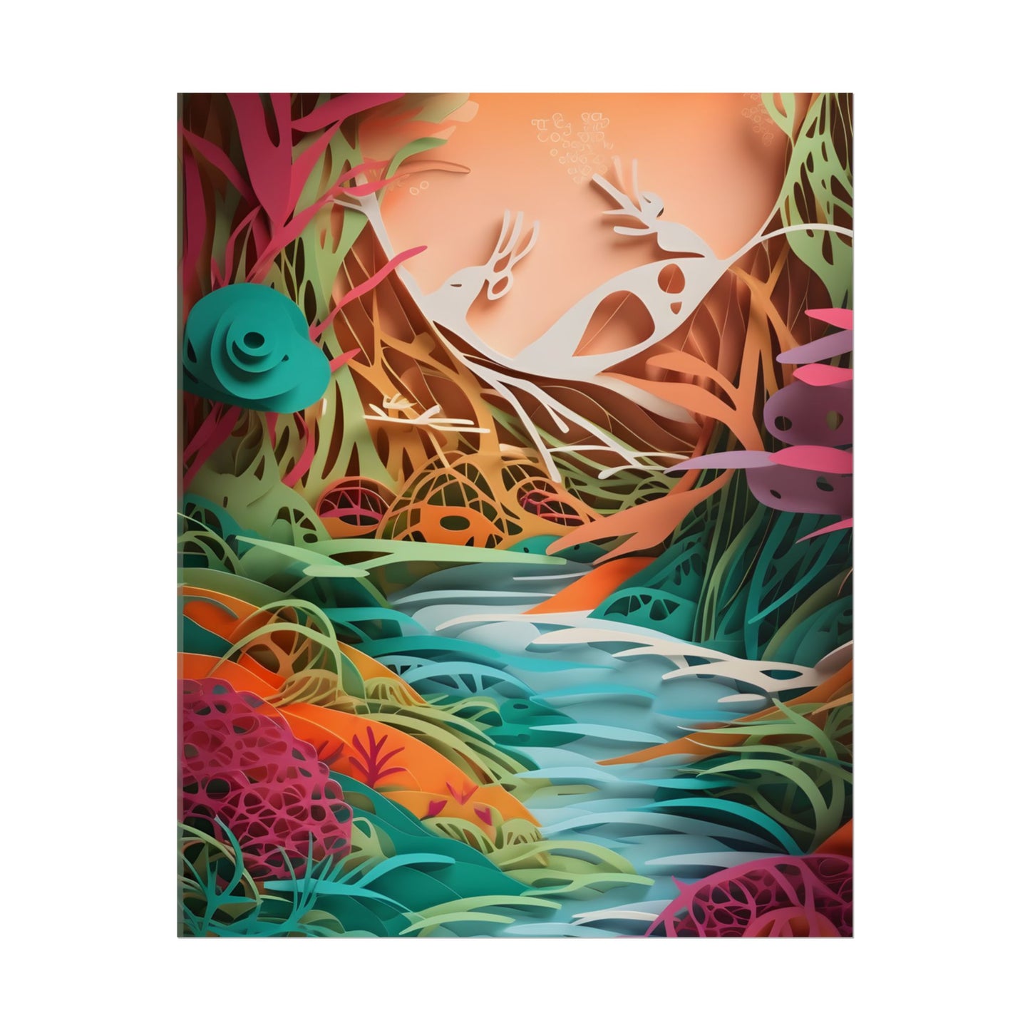 American Realism: Rolling Hills and Winding Rivers - Poster