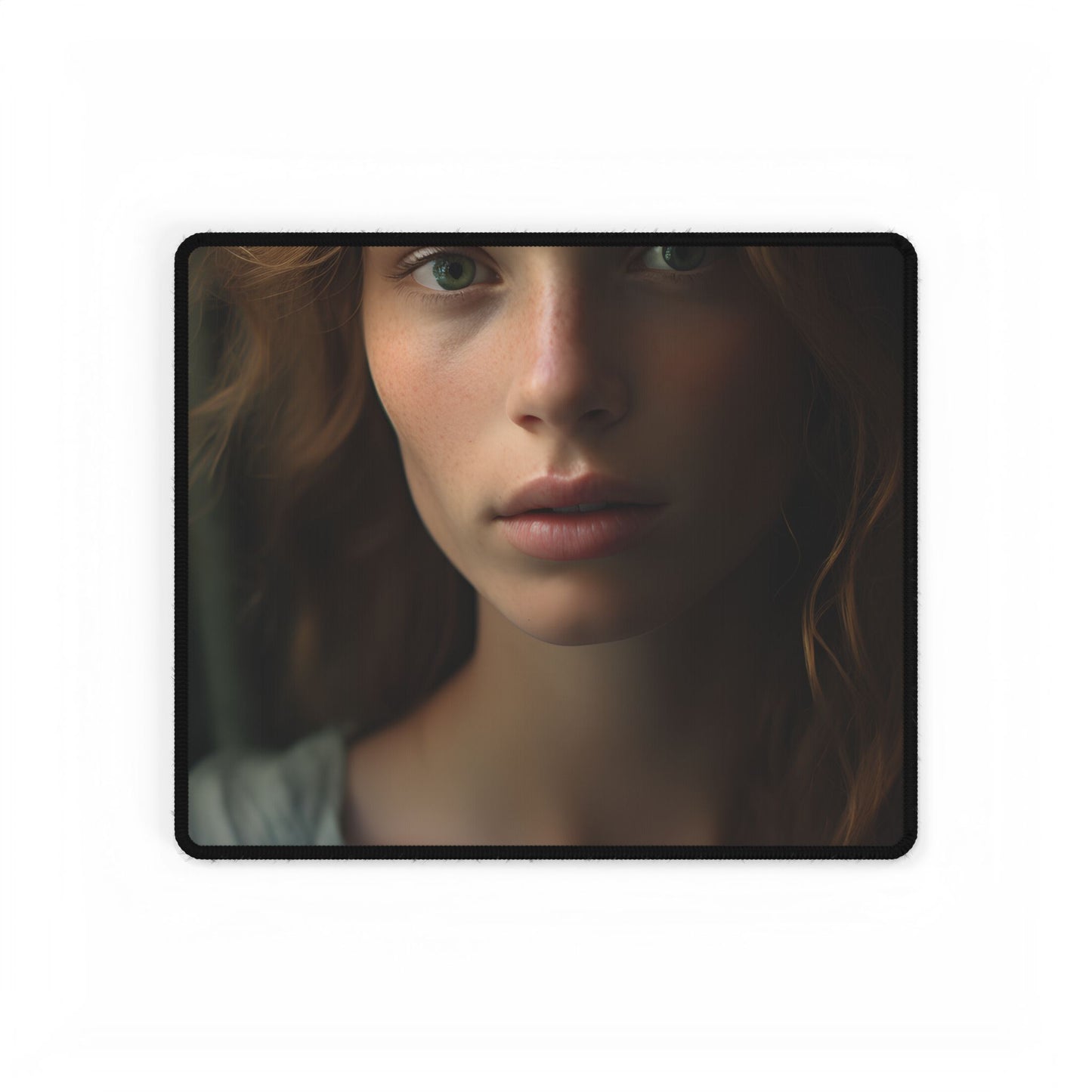 Close-Up Joy: Light Blue Eyes - Desk Mat