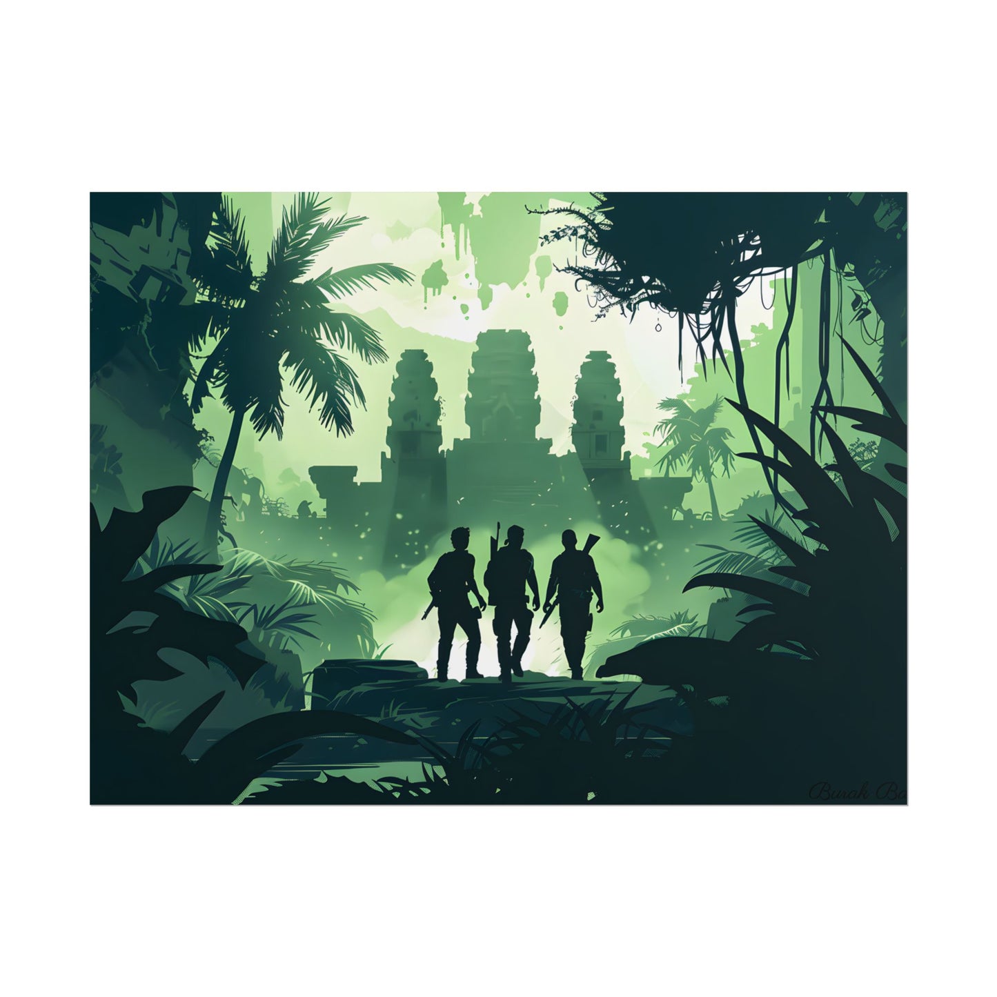 Young Adventurer: Minimalist Digital Portrait - Poster