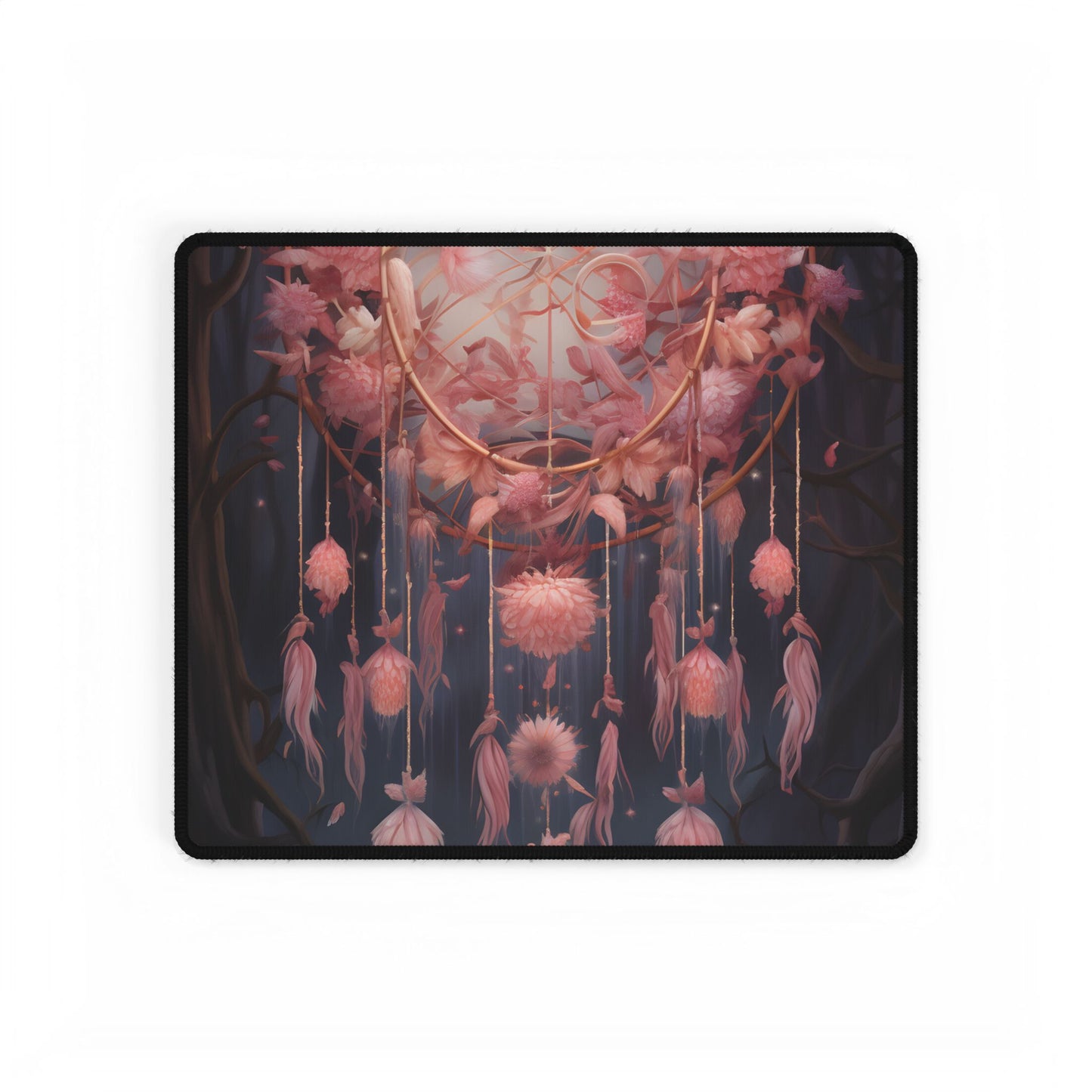 Ethereal Dreamcatcher Realm: Surreal Landscape Art - Desk Mat