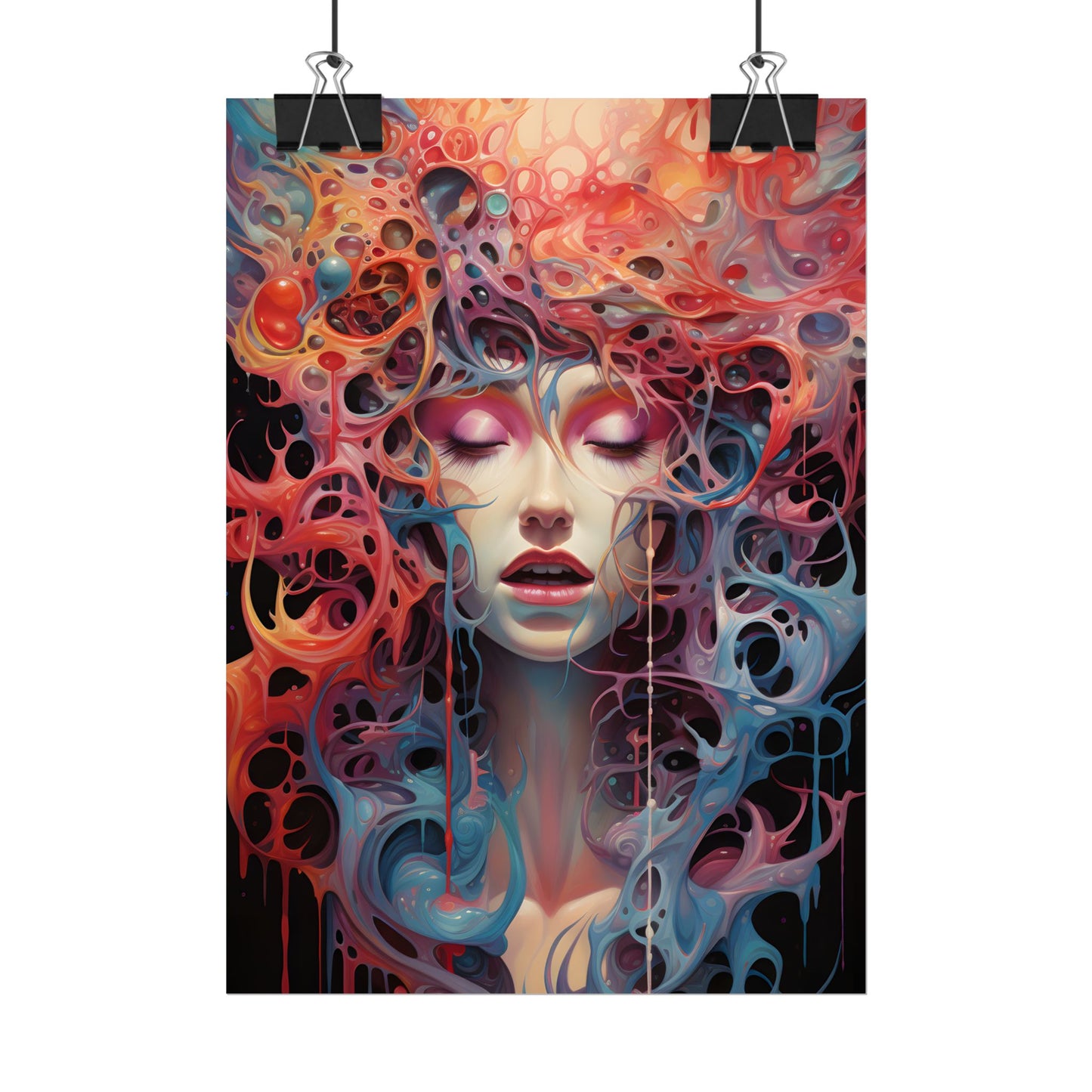 Tears in Reality: Surreal Portals Digital Art - Poster