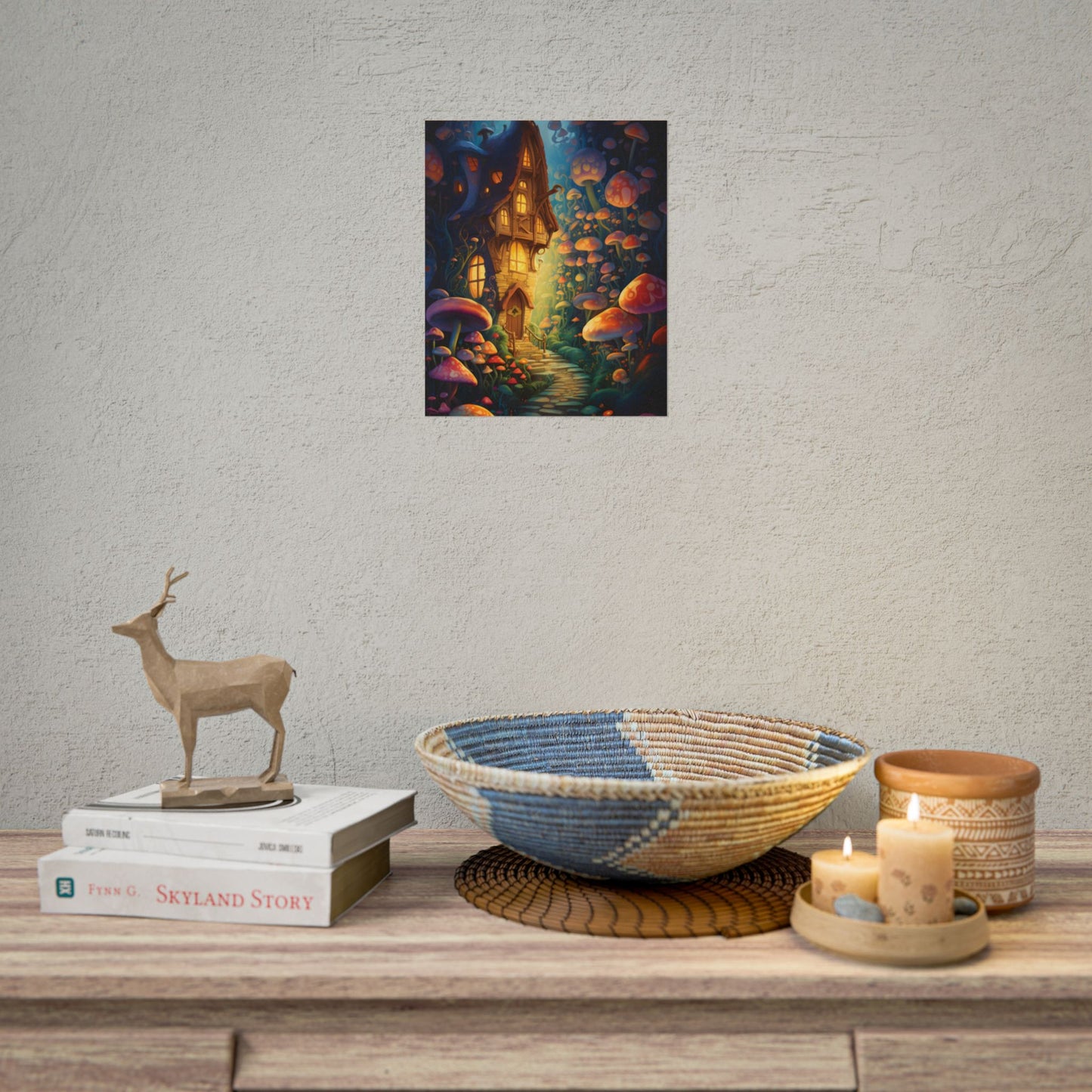 Enchanted Forest Whimsy: Vibrant Fairy Tale Artwork - Poster