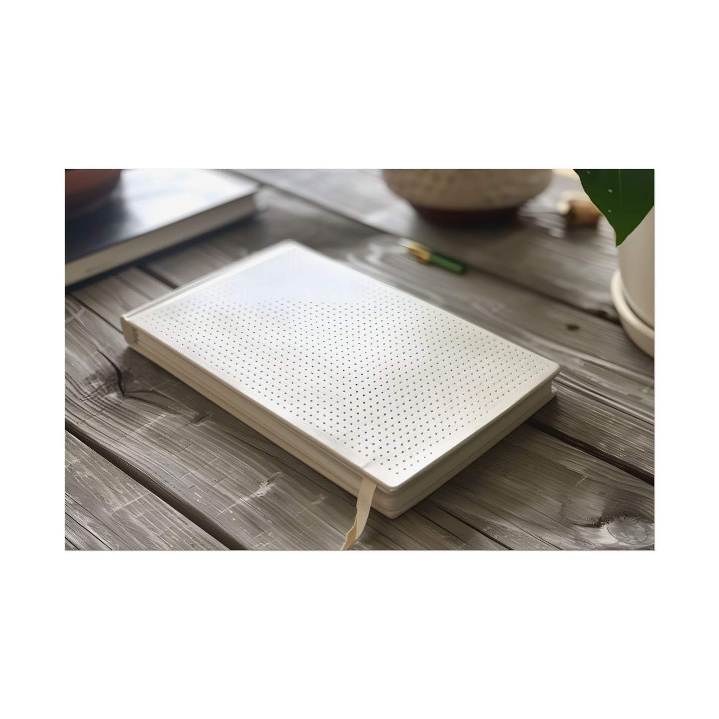 Minimalist Notebook: Embossed Dot Pattern Art - Poster