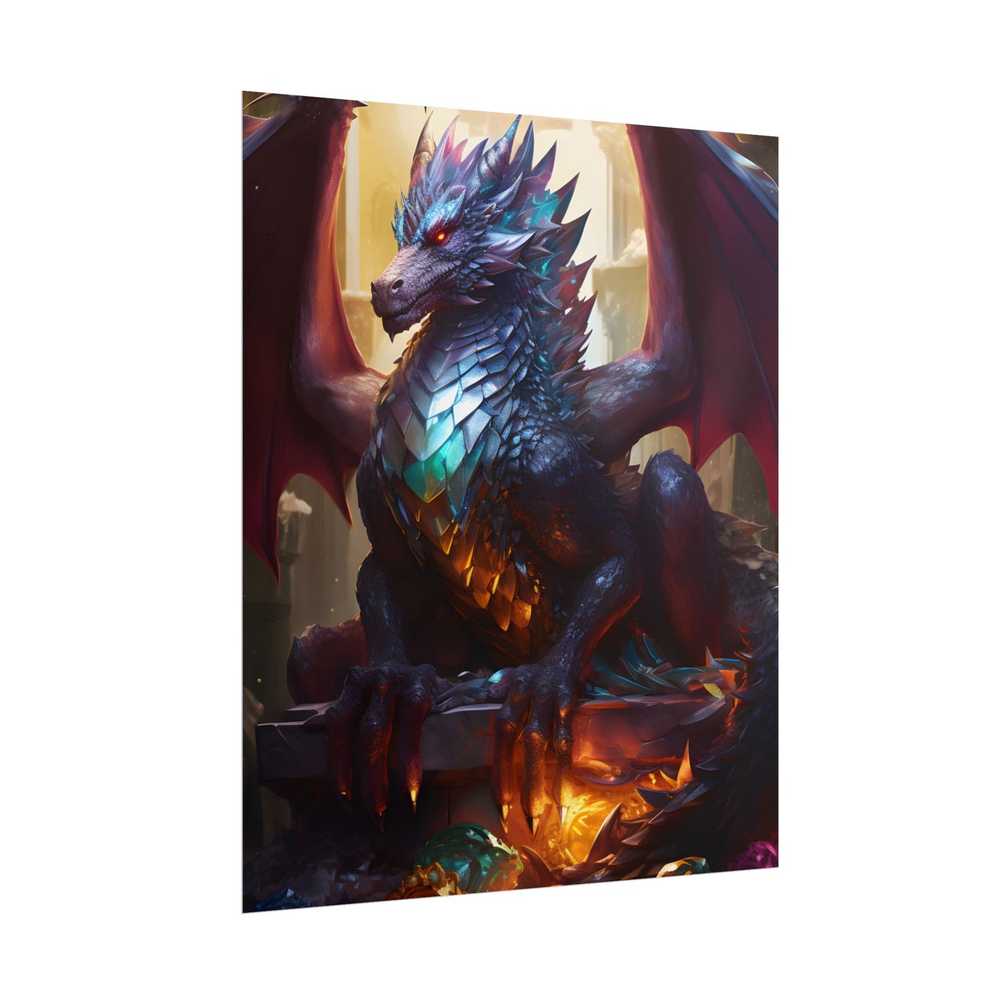Ancient Dragon's Majestic Lair: Fantasy Guardians of Old - Poster