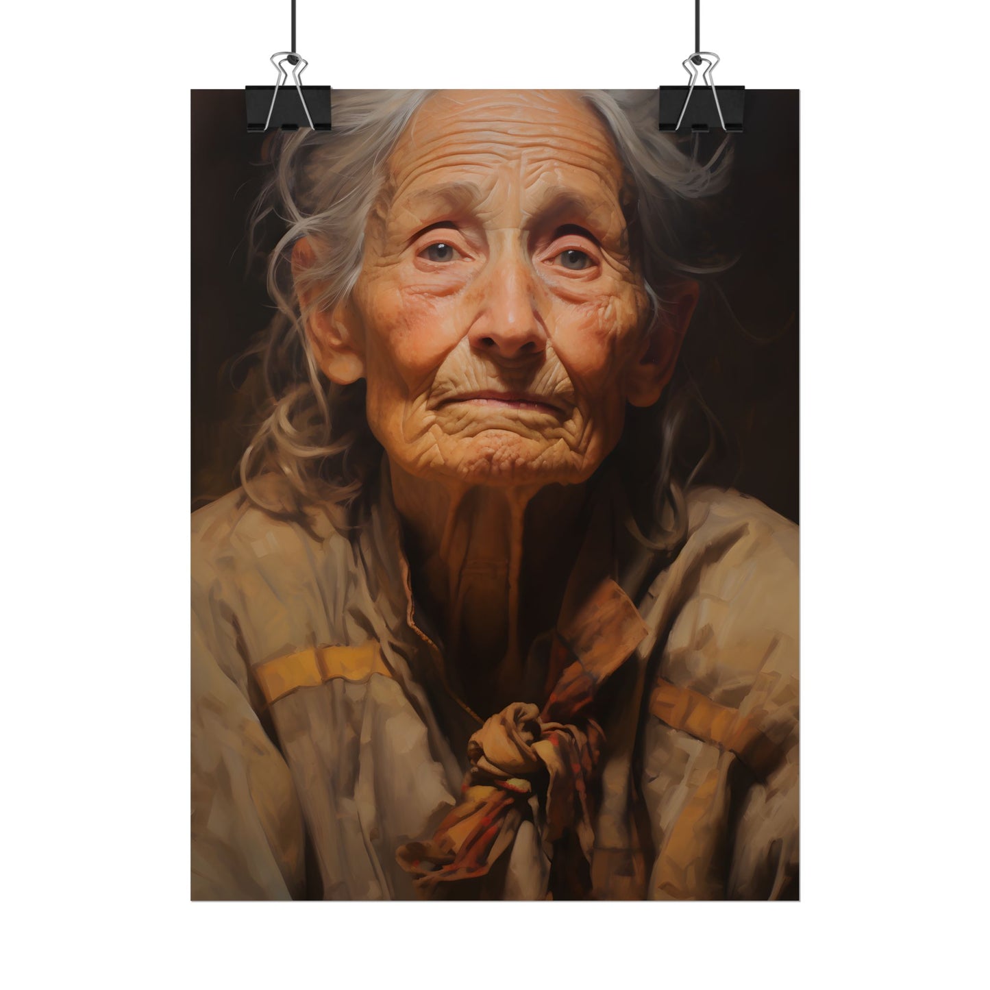 Wisdom of Age: Portrait of an Elderly Person - Poster