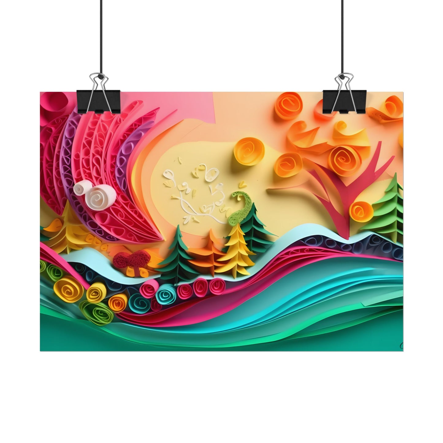 Paper Quilling Art: Creative Craftsmanship in Action - Poster