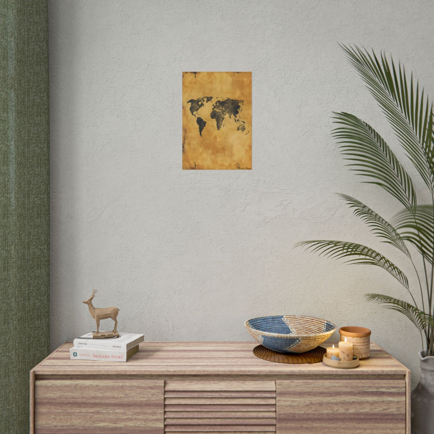 Vintage World Map: Decorative Art Piece - Poster