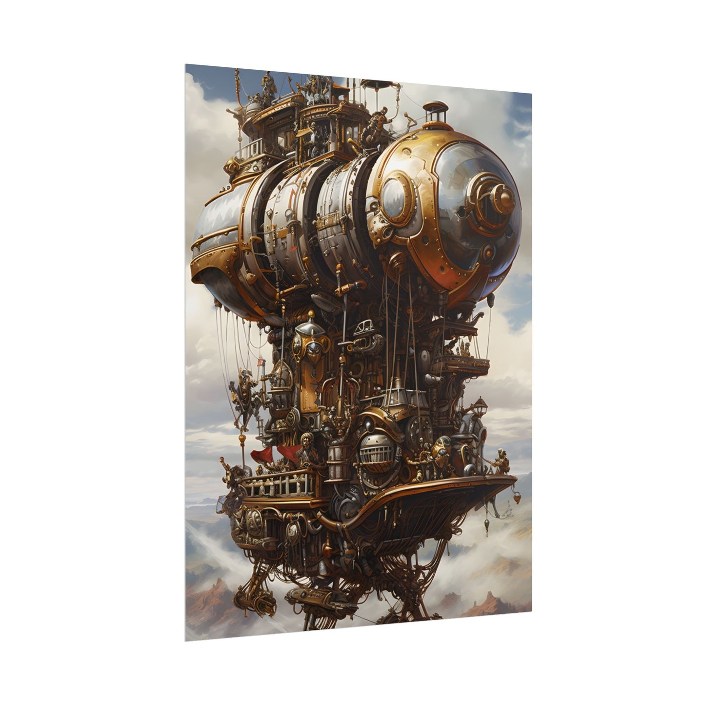 Steampunk Sky-Liner Thrill: A Fierce Airship Race - Poster