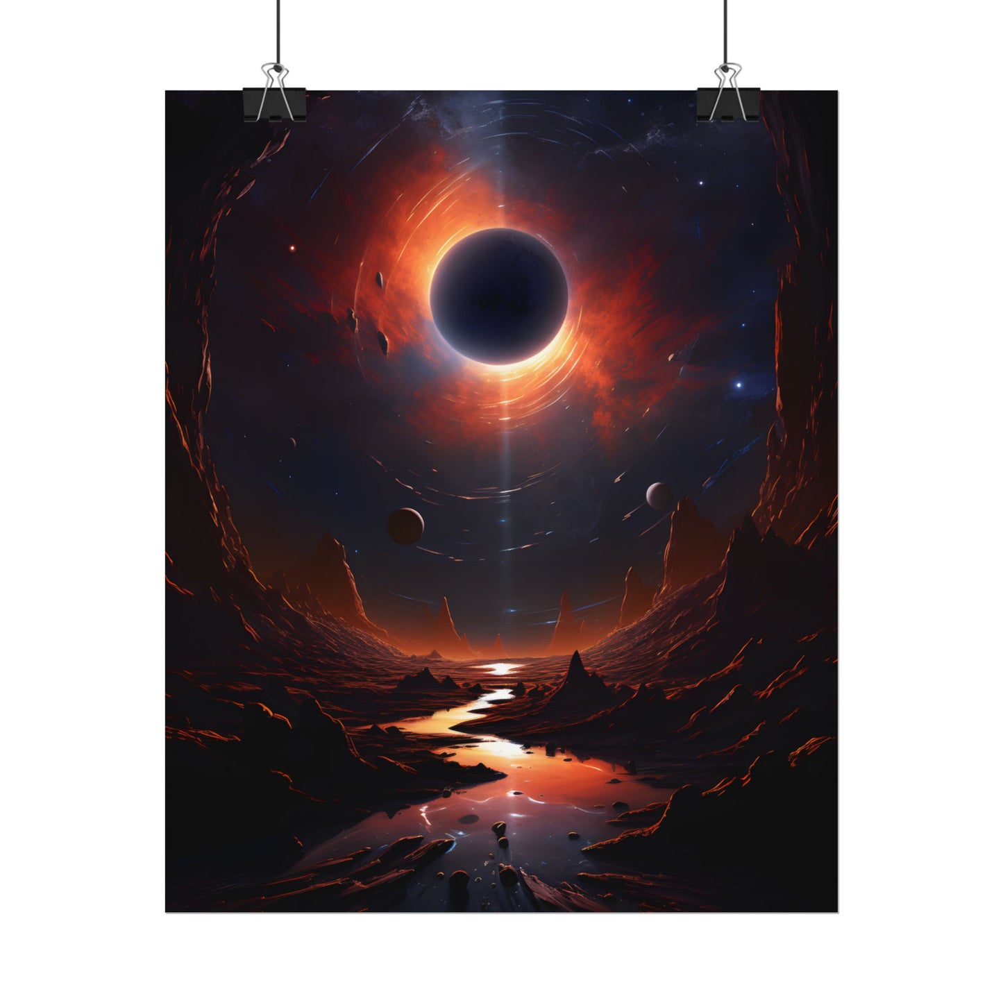 Vibrant Black Hole Cosmic: A Massive Planet in Orbit - Poster