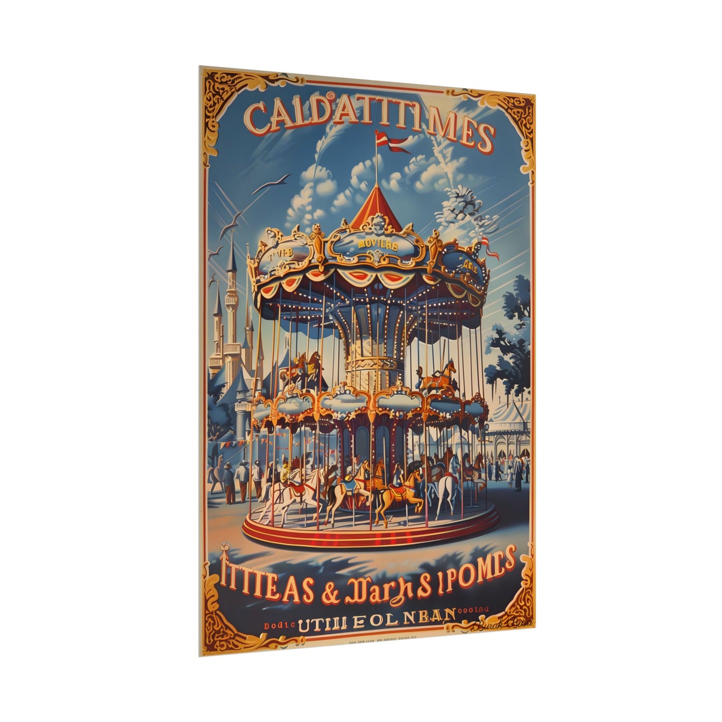 Vintage Disney Attraction: Retro-Themed Artwork - Poster